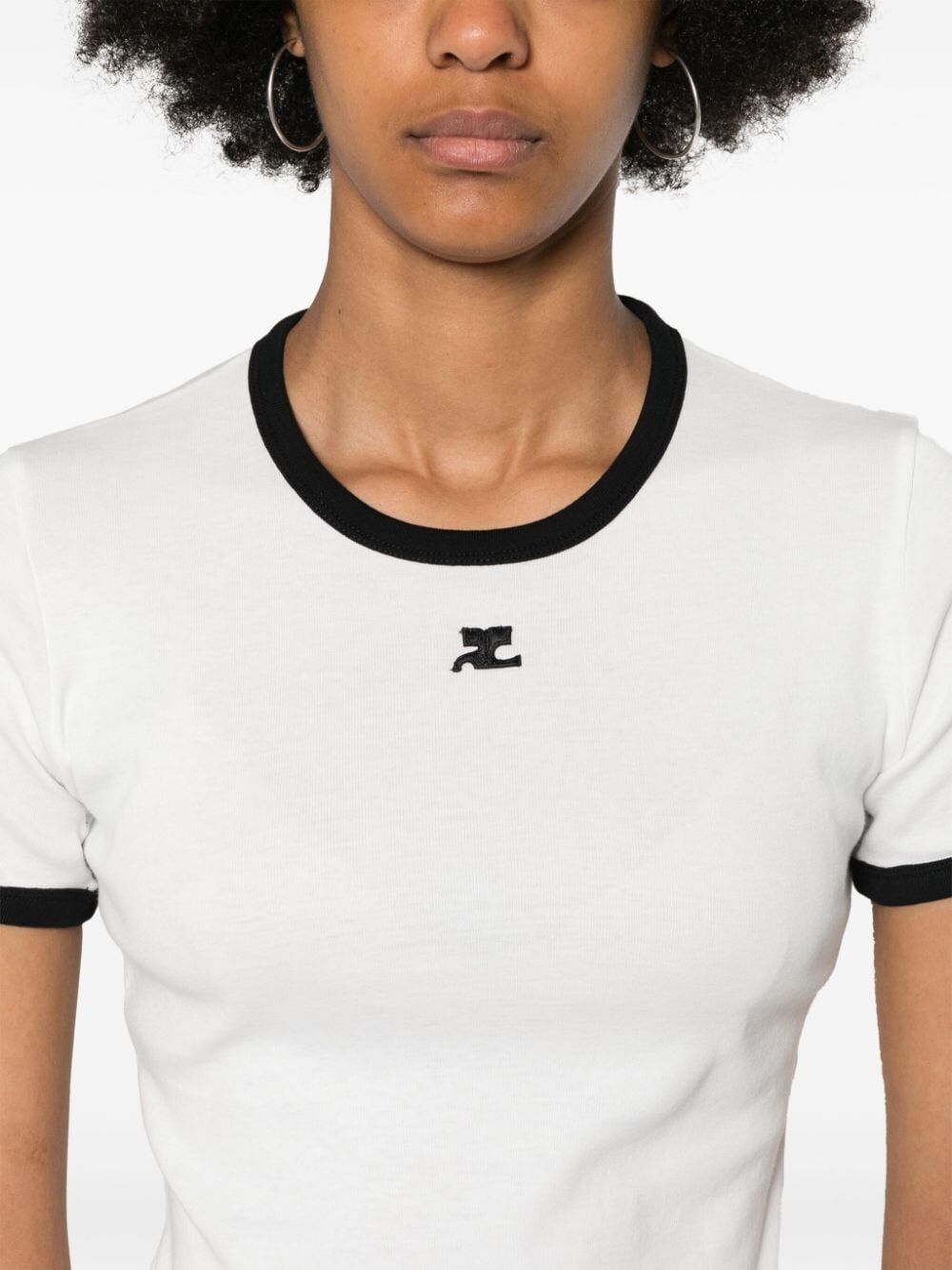 Courreges Women Signature Contrast T-Shirt COURREGES