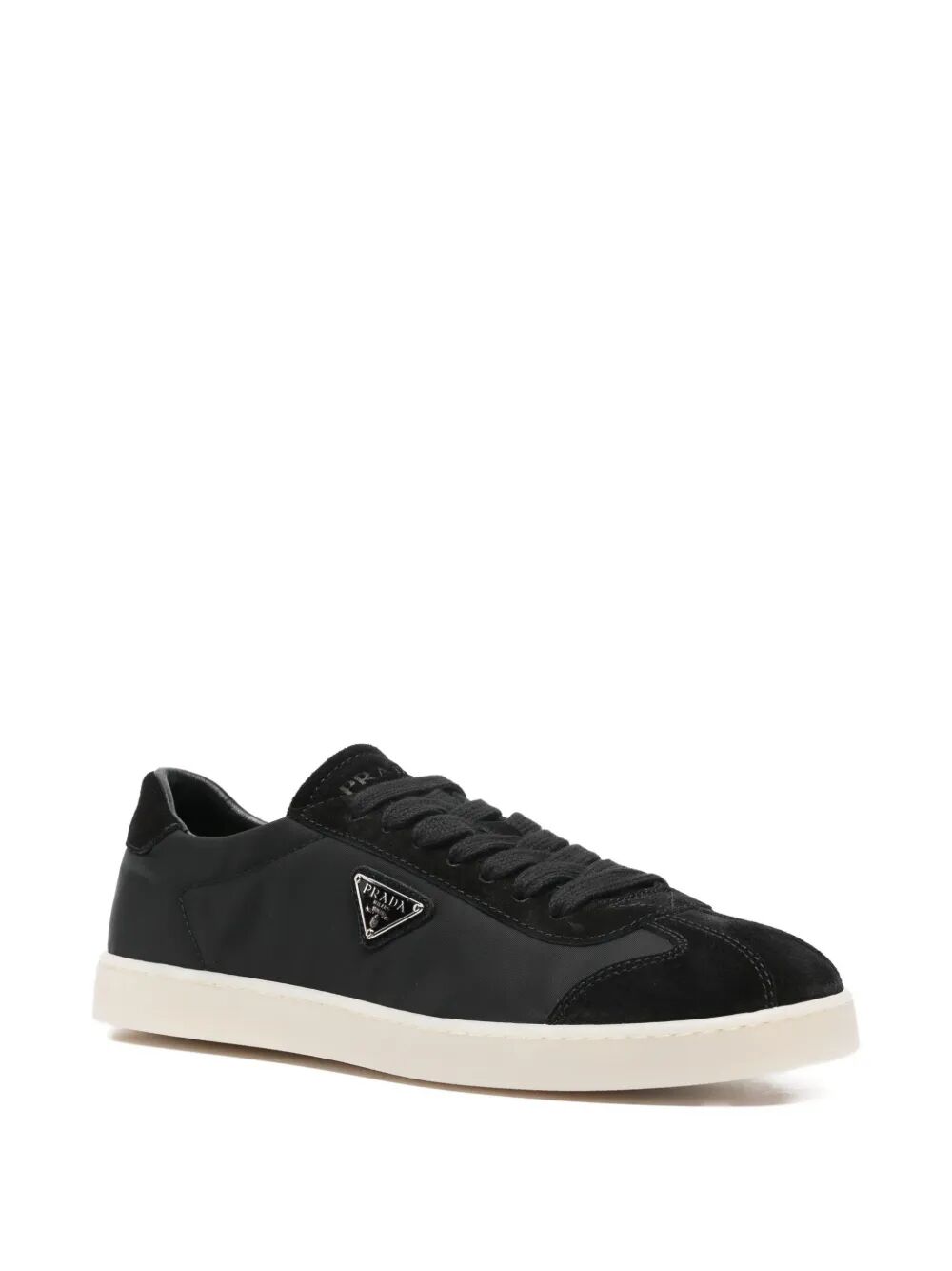 Prada Men Nylon Sneakers With Suede Inserts PRADA