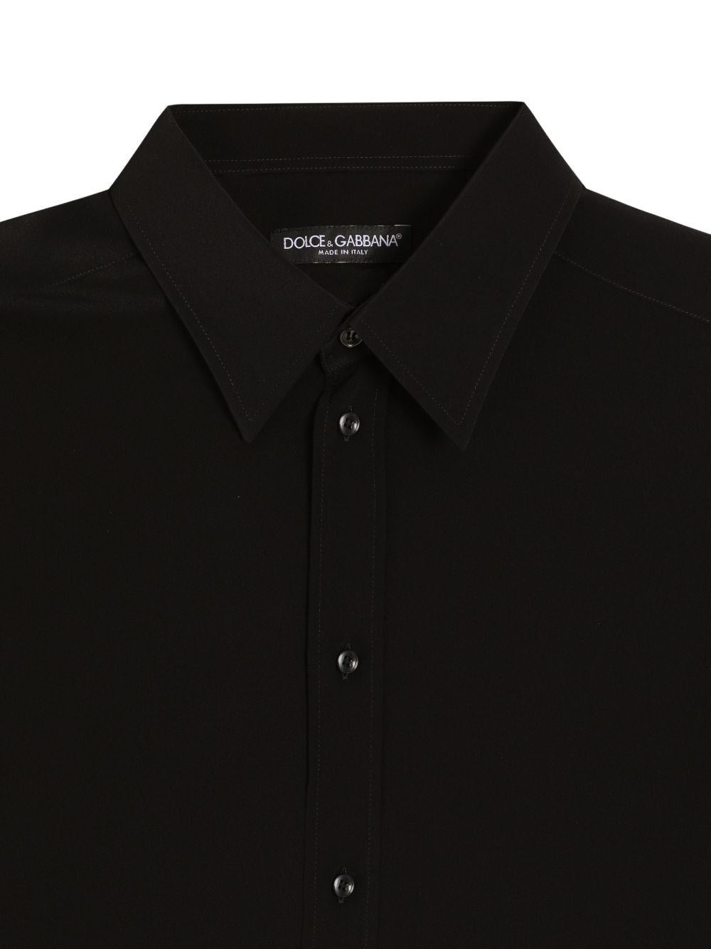 Dolce & Gabbana Men Formal Shirt In Silk Crepe De Chine DOLCE & GABBANA