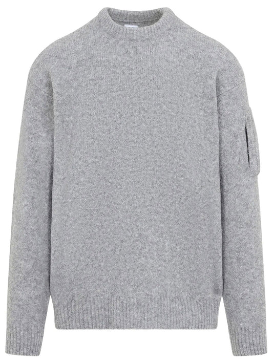 C.P. Company Men Maglione Girocollo In Lana Con Dettaglio Lens