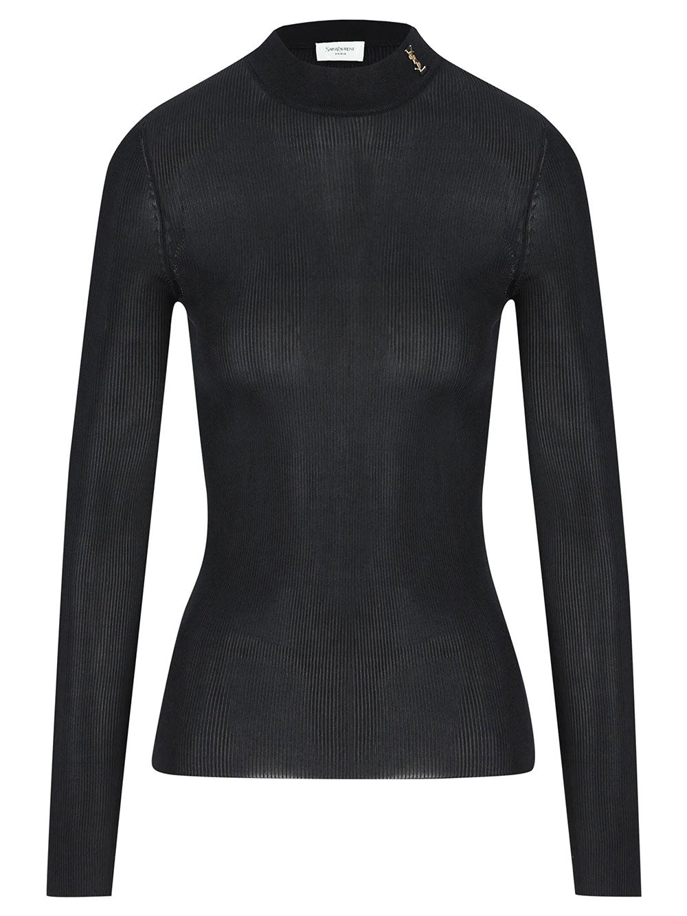 Saint Laurent Women Pullover A Coste In Seta SAINT LAURENT