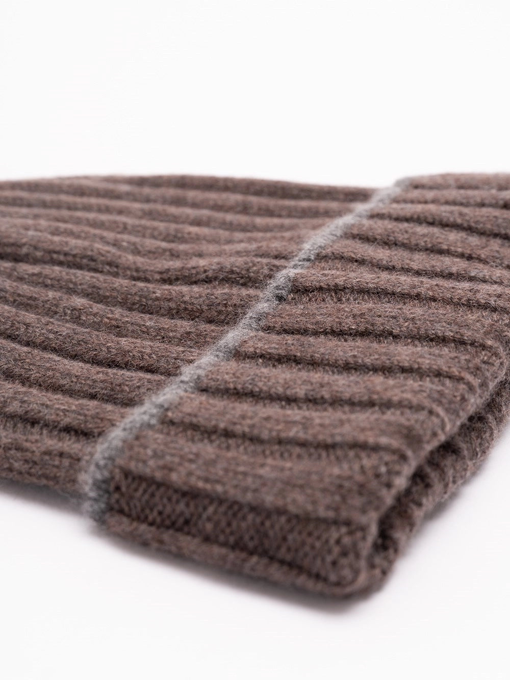 Brunello Cucinelli Men Cashmere Rib Knit Beanie BRUNELLO CUCINELLI