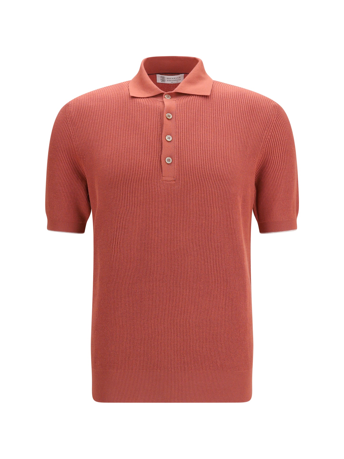 Brunello Cucinelli Men Short-Sleeve Polo With Buttons BRUNELLO CUCINELLI