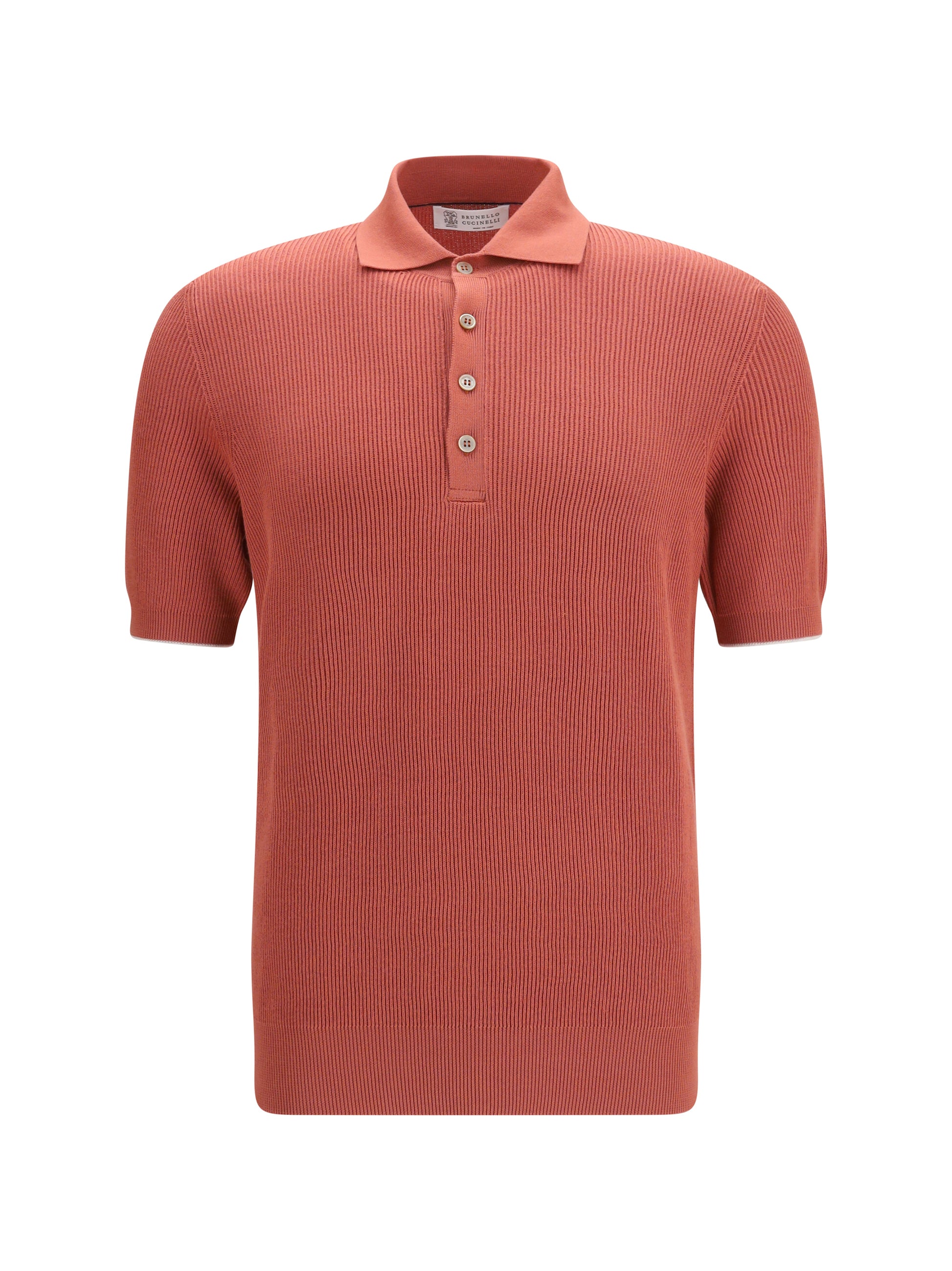 Brunello Cucinelli Men Short-Sleeve Polo With Buttons BRUNELLO CUCINELLI