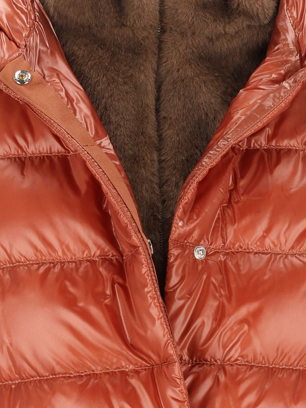 Herno Women Short Puffer Jacket With Faux Fur Lining HERNO