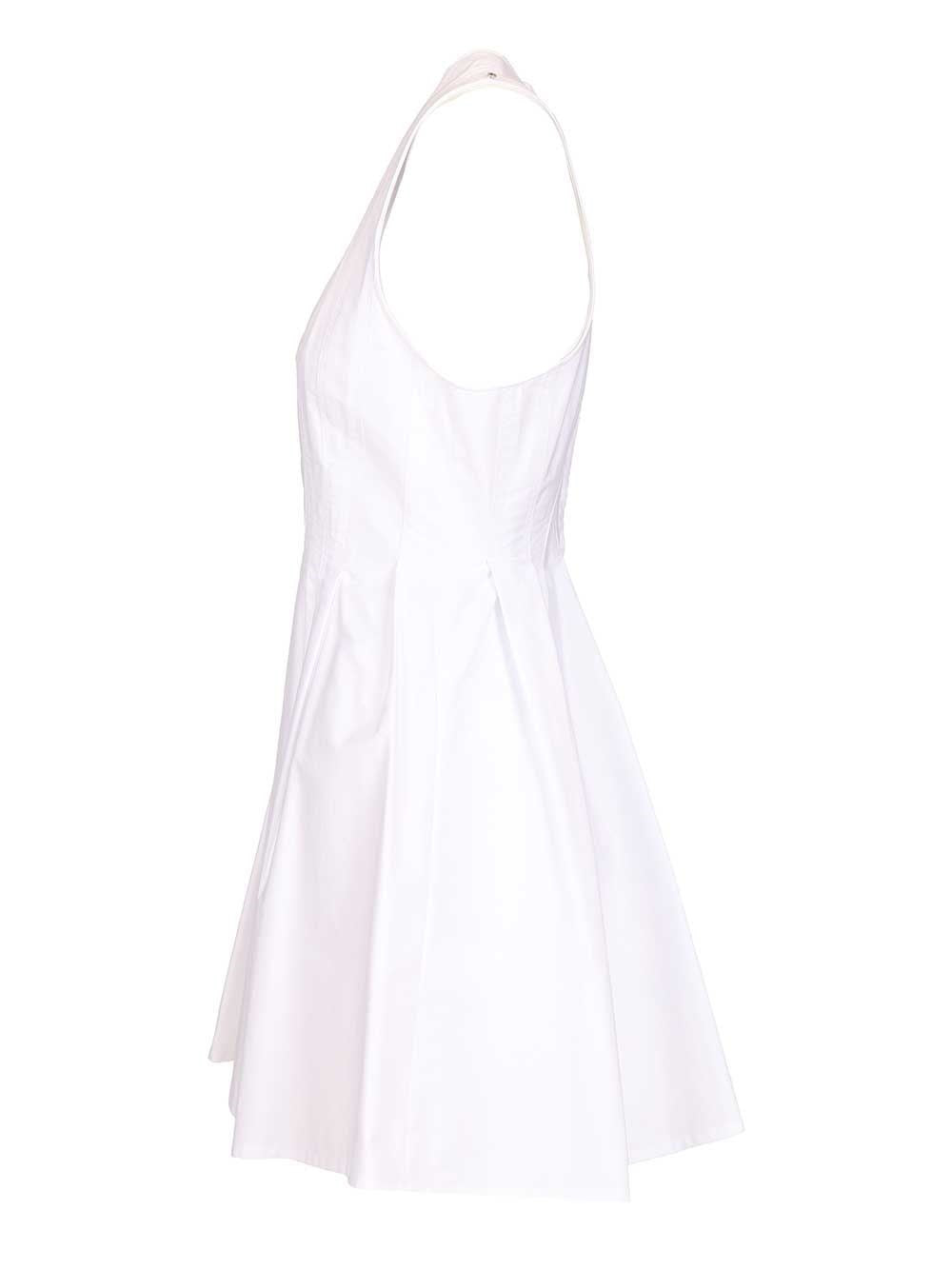 Sportmax Women Ara Sleeveless Washed Cotton Mini Dress SPORTMAX