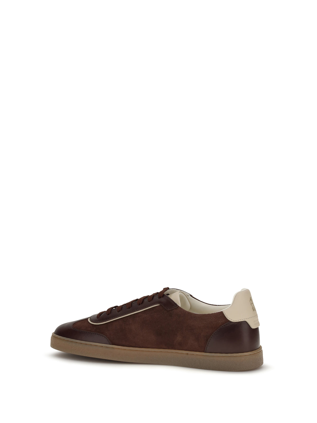 Brunello Cucinelli Men Leather Sneakers With Suede Details BRUNELLO CUCINELLI