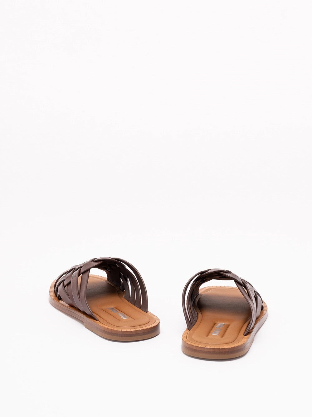 Miu Miu Women Wwoven Leather Sandals MIU MIU
