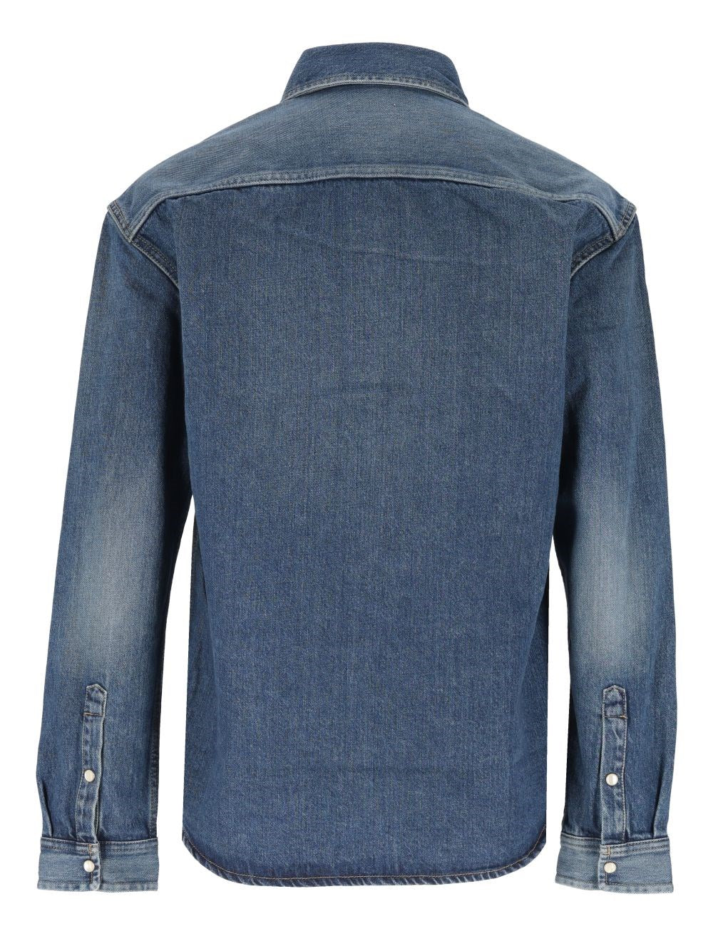 Saint Laurent Men Cassandre Denim Shirt SAINT LAURENT