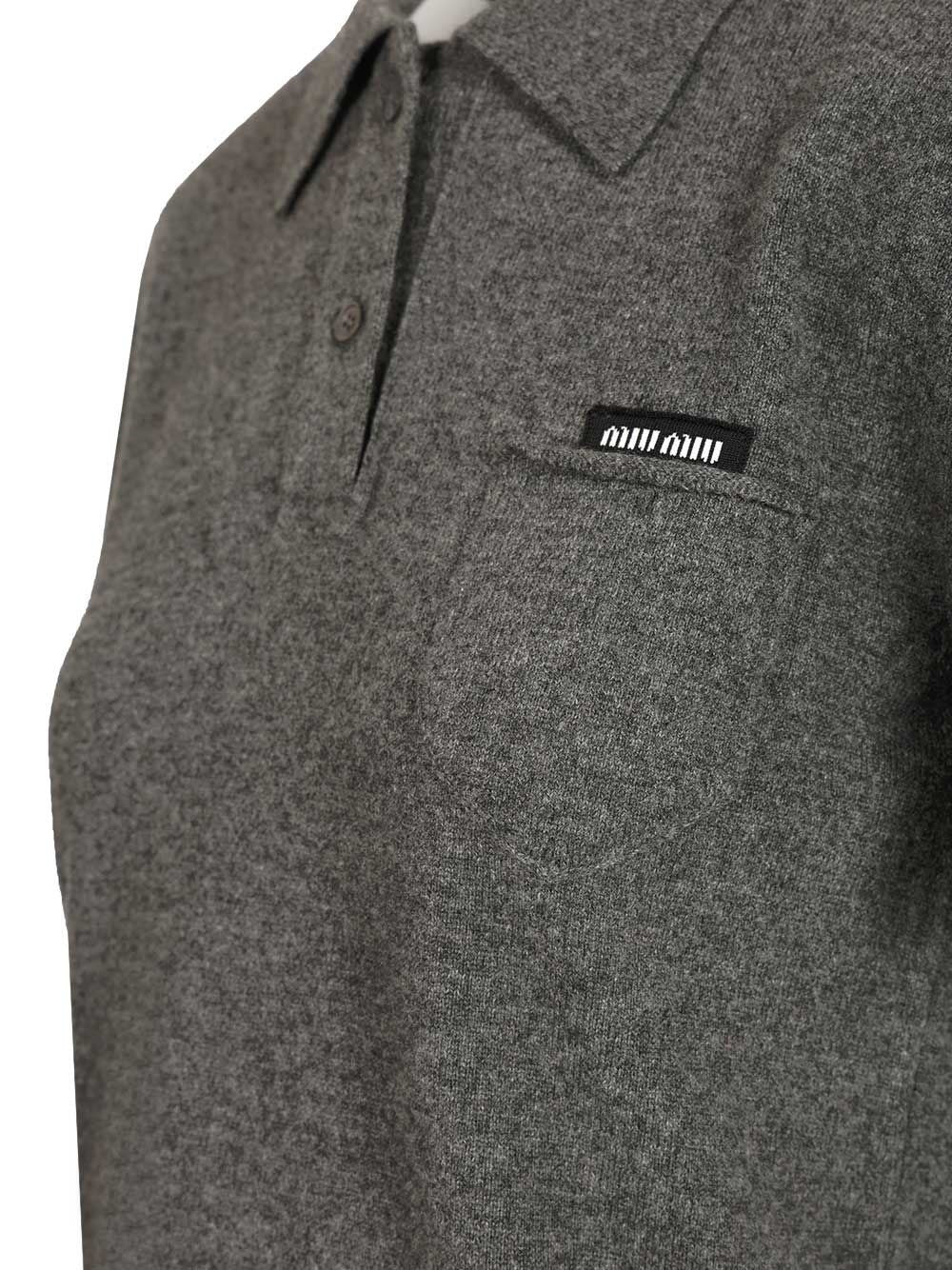 Miu Miu Women Cashmere Polo Shirt MIU MIU