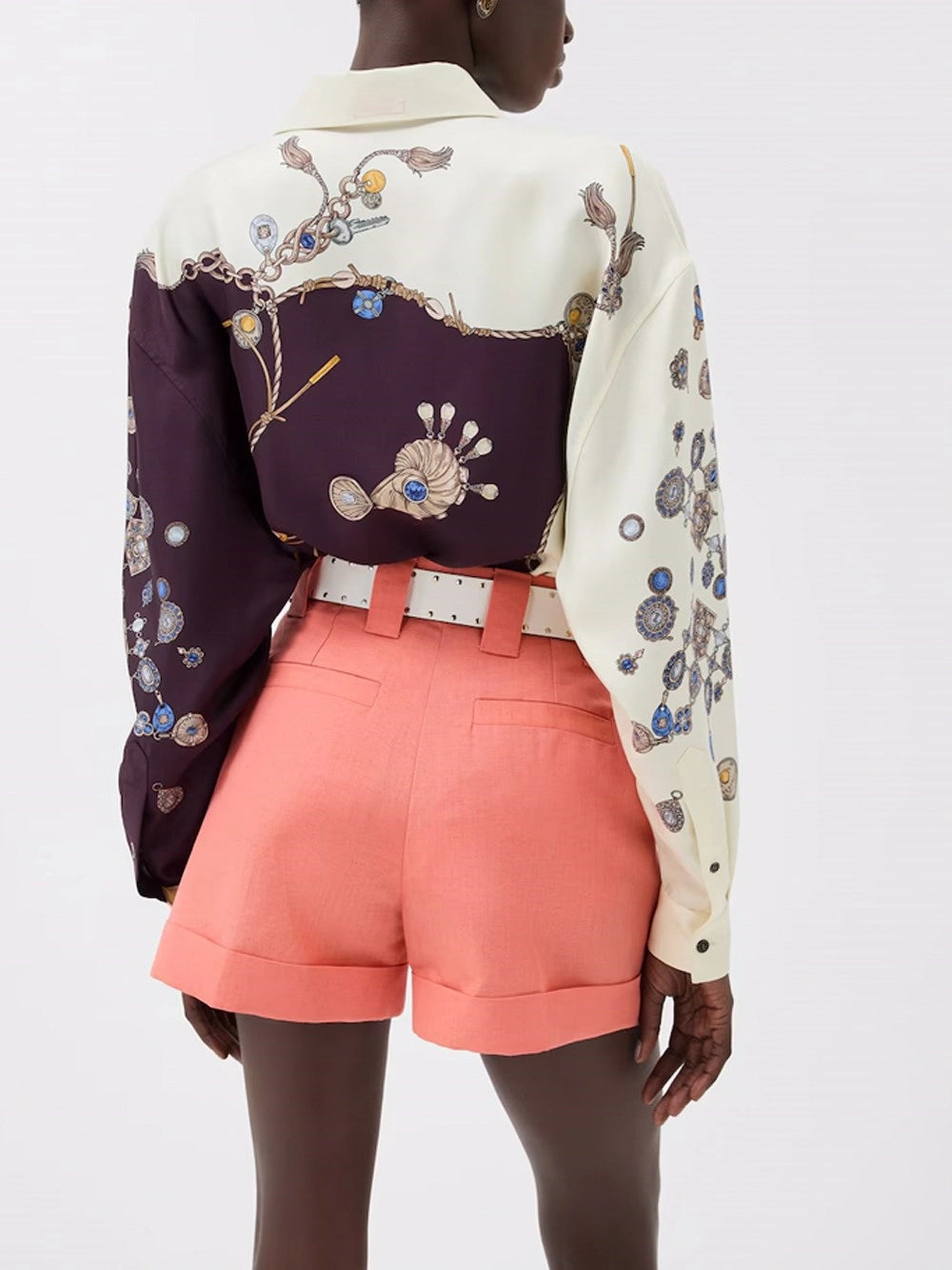 Versace Women Silk Twill Print Shirt VERSACE