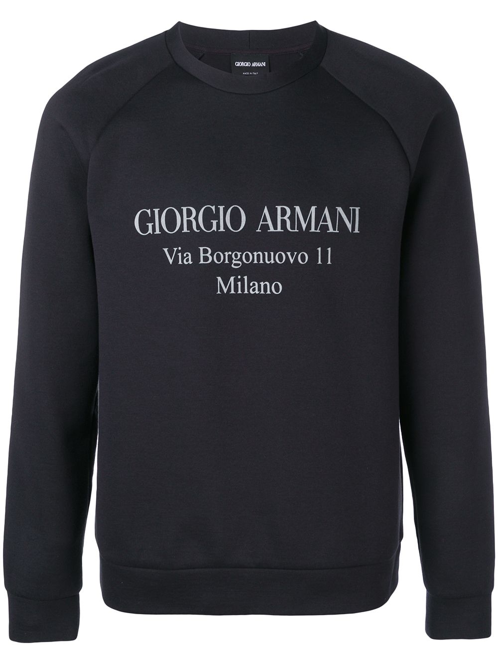 Giorgio Armani Men Borgonuovo 11 Cotton Double Jersey Sweatshirt GIORGIO ARMANI