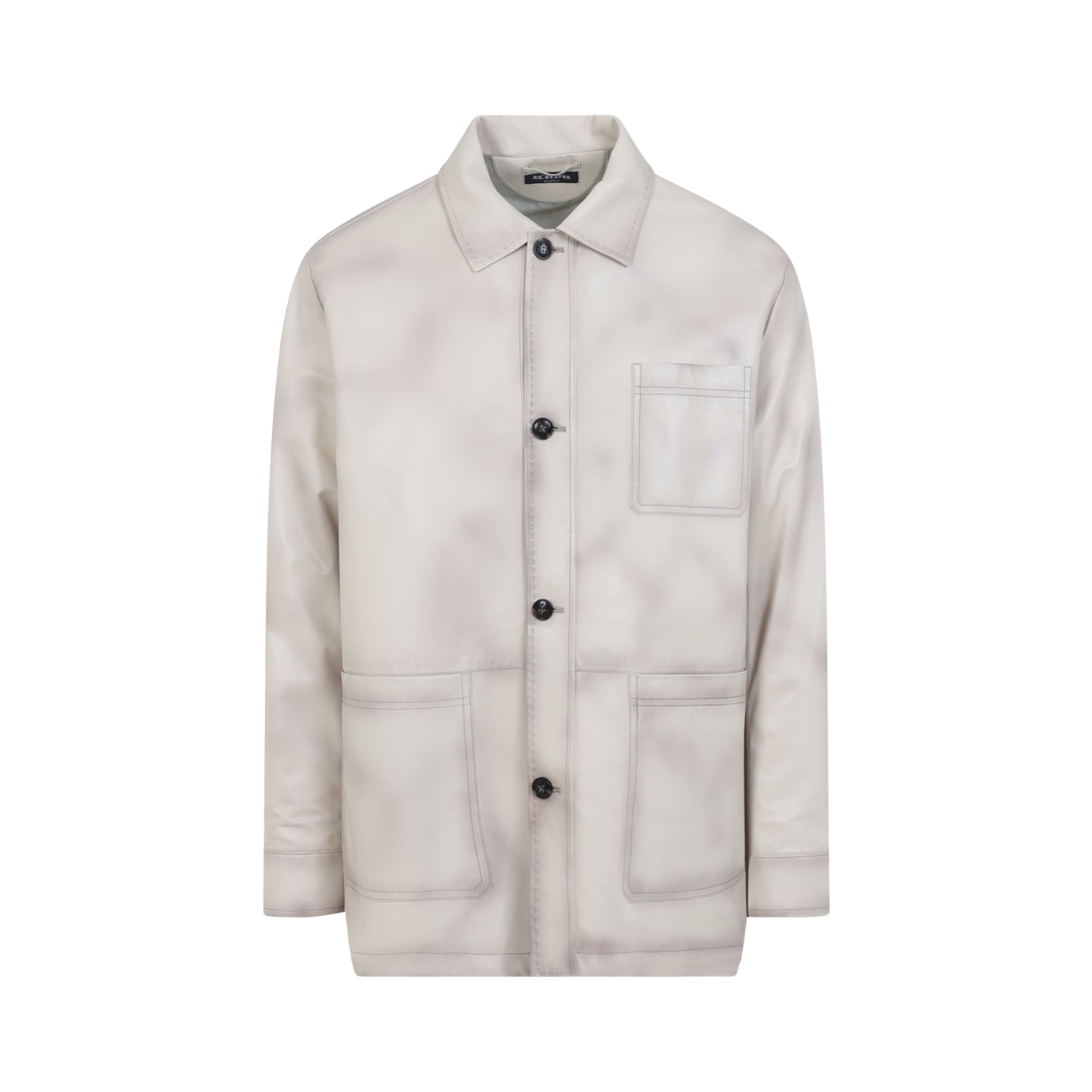 Kiton Lamb Leather Jacket Men KITON