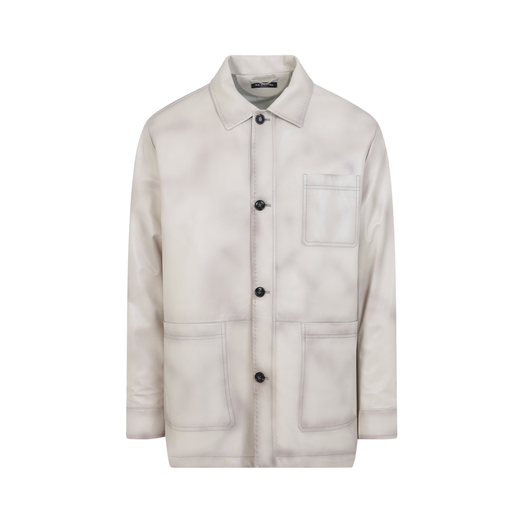 Kiton Lamb Leather Jacket Men KITON