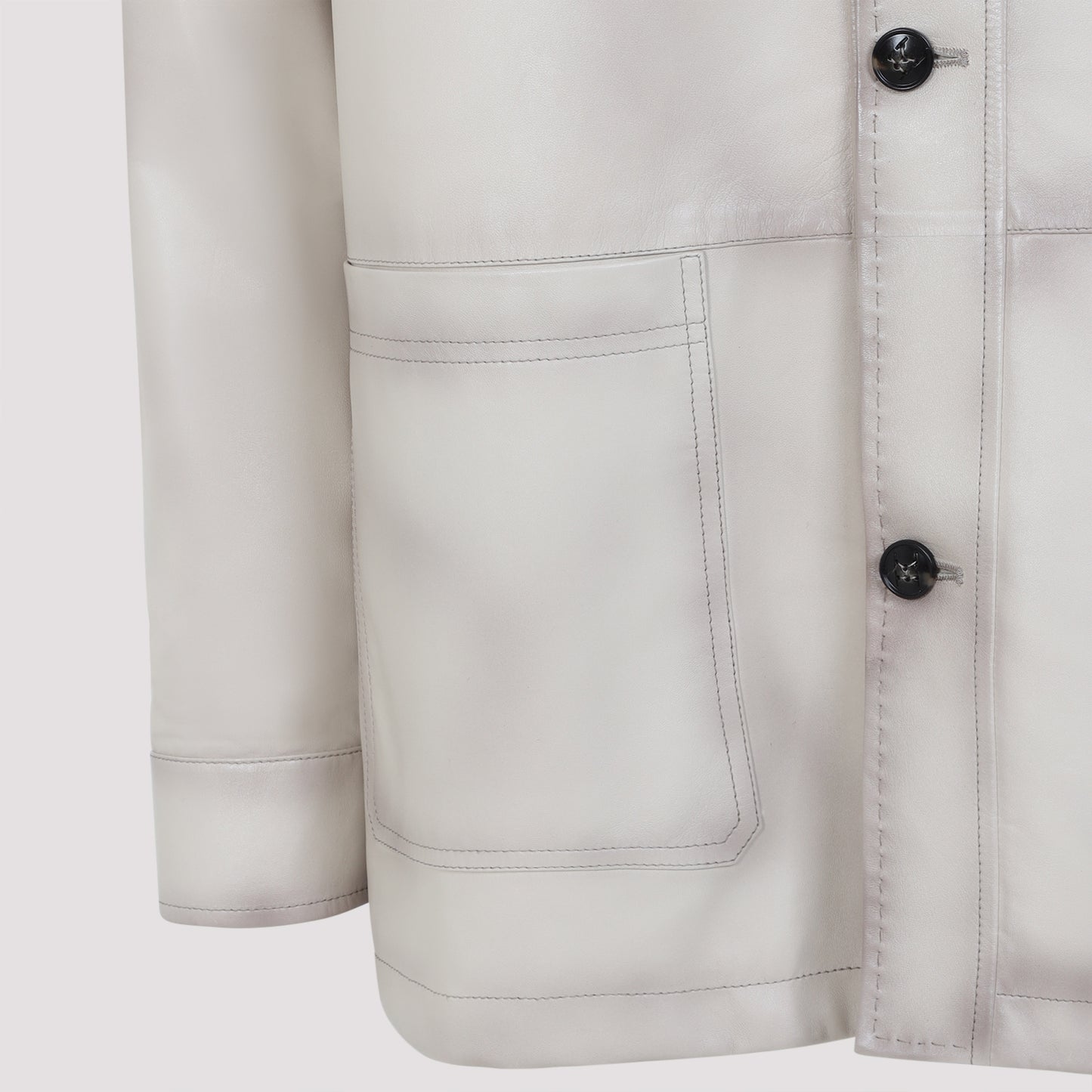 Kiton Lamb Leather Jacket Men KITON