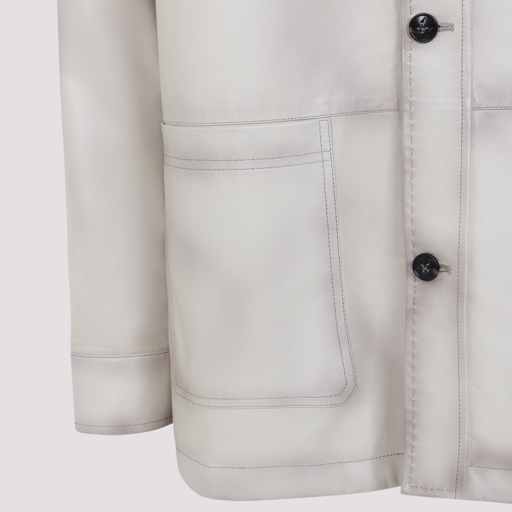 Kiton Lamb Leather Jacket Men KITON