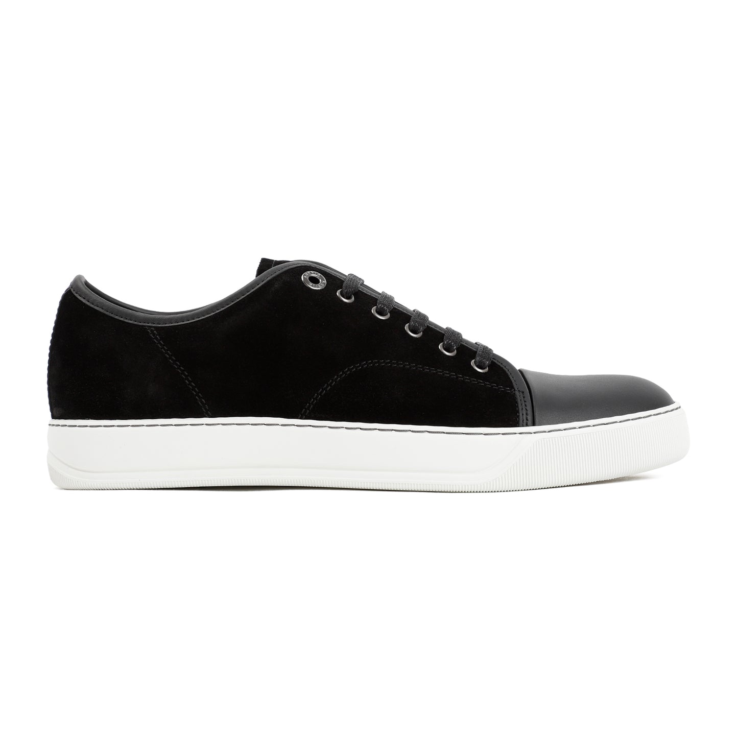 Lanvin Suede And Nappa Captoe Low To Sneakers Men LANVIN