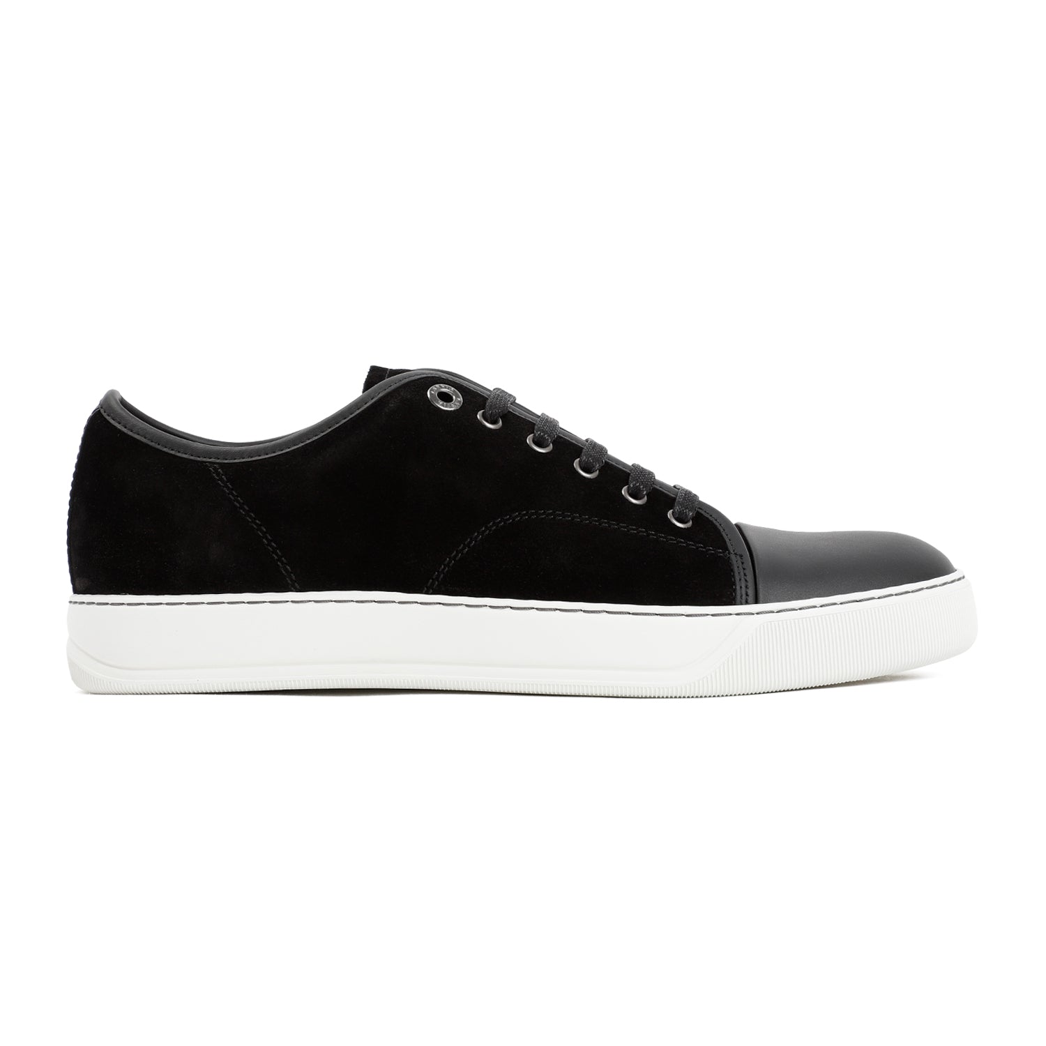 Lanvin Suede And Nappa Captoe Low To Sneakers Men LANVIN