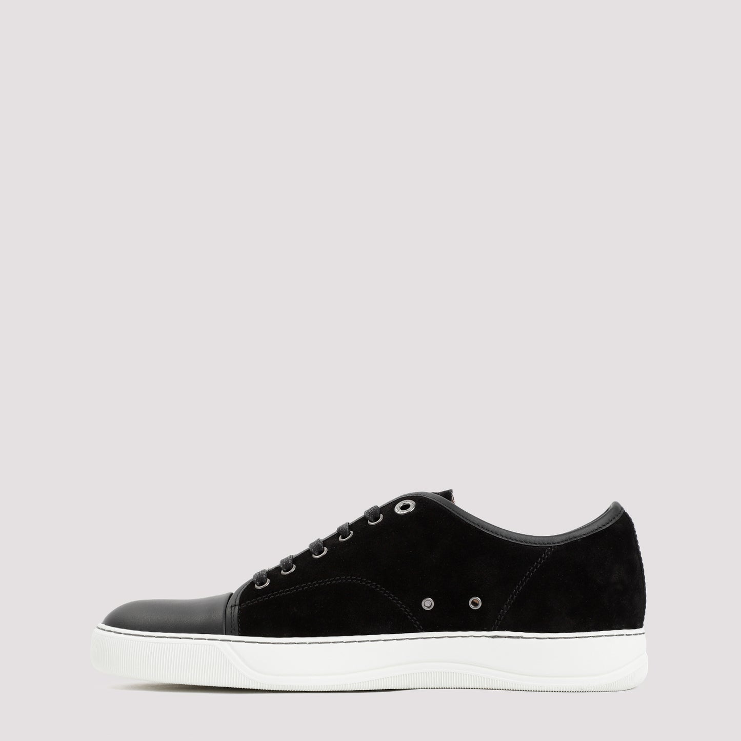 Lanvin Suede And Nappa Captoe Low To Sneakers Men LANVIN