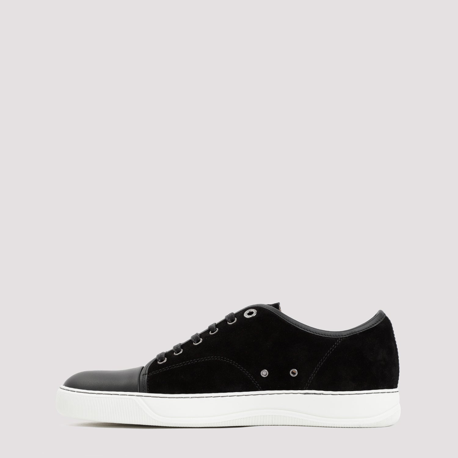 Lanvin Suede And Nappa Captoe Low To Sneakers Men LANVIN