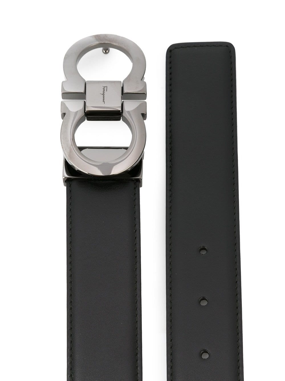 Ferragamo Men Smooth Leather Reversible Gancini Belt FERRAGAMO