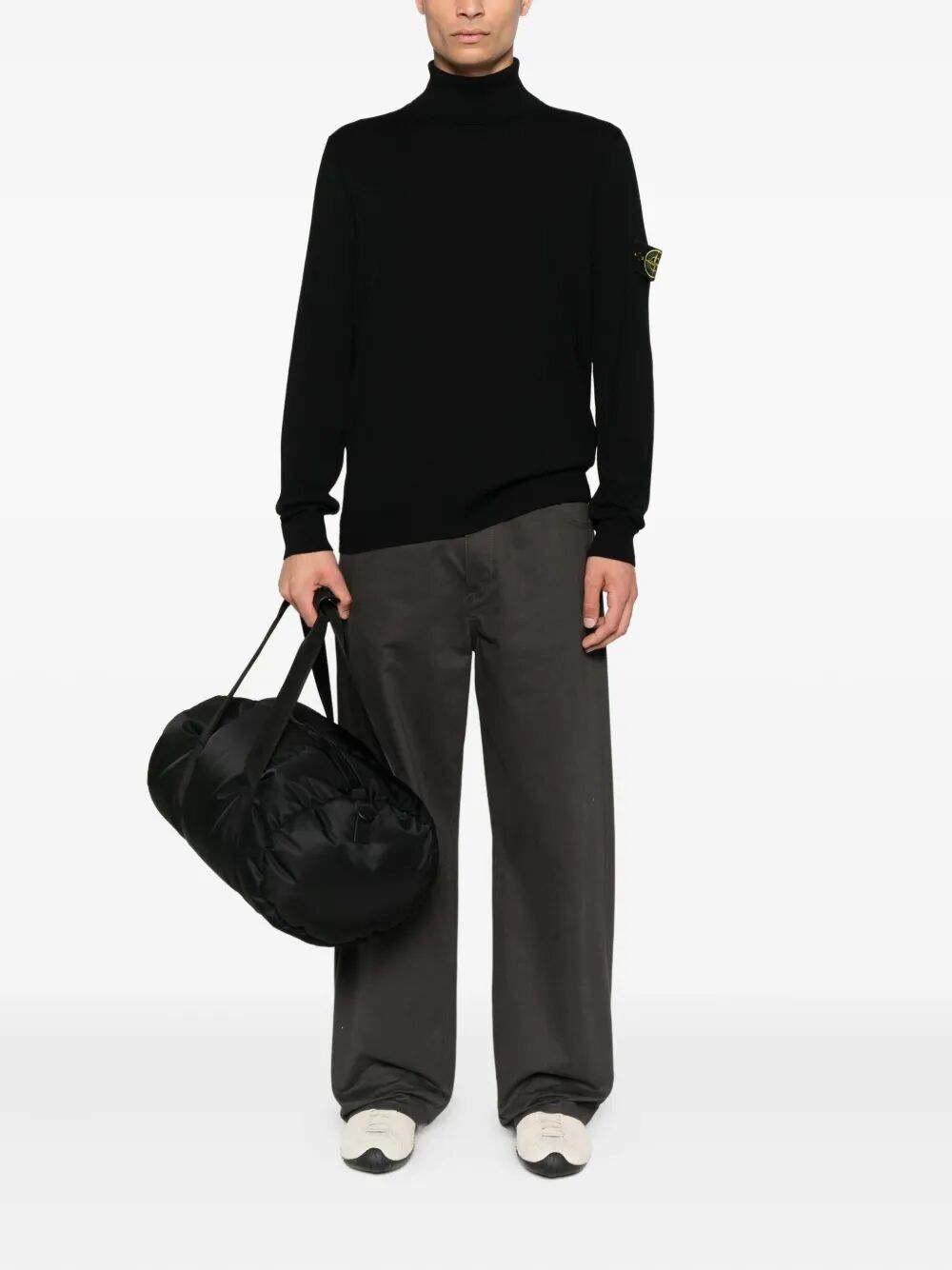 Stone Island Men Ribbed Wool Turtleneck Sweater STONE ISLAND