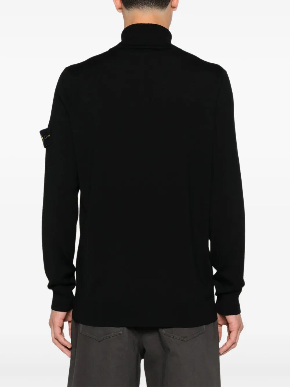Stone Island Men Ribbed Wool Turtleneck Sweater STONE ISLAND