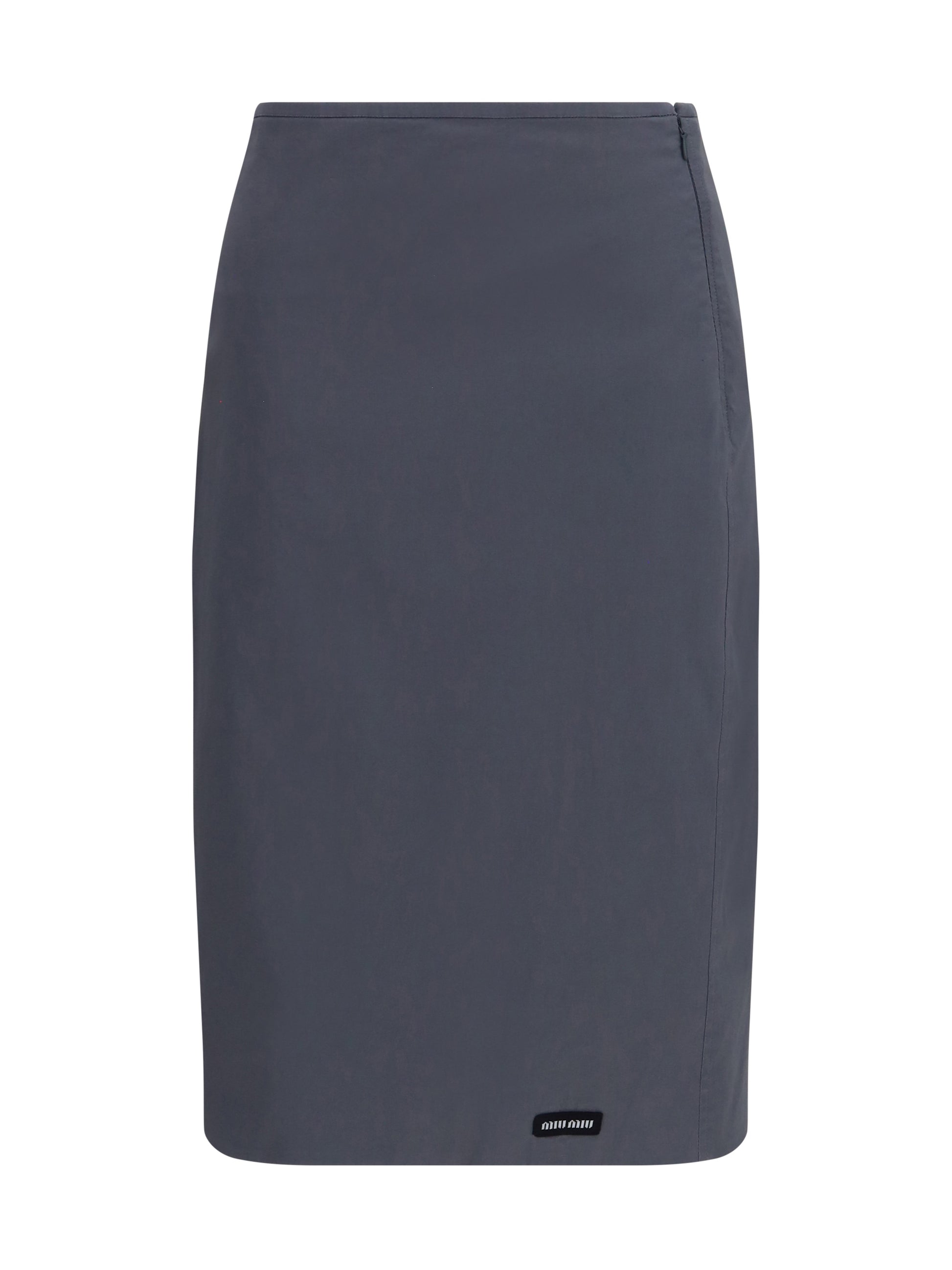 Miu Miu Women Stretch Cotton-Blend Midi Skirt MIU MIU