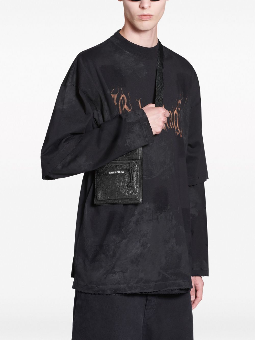 Balenciaga Men Explorer Small Pouch With Strap BALENCIAGA