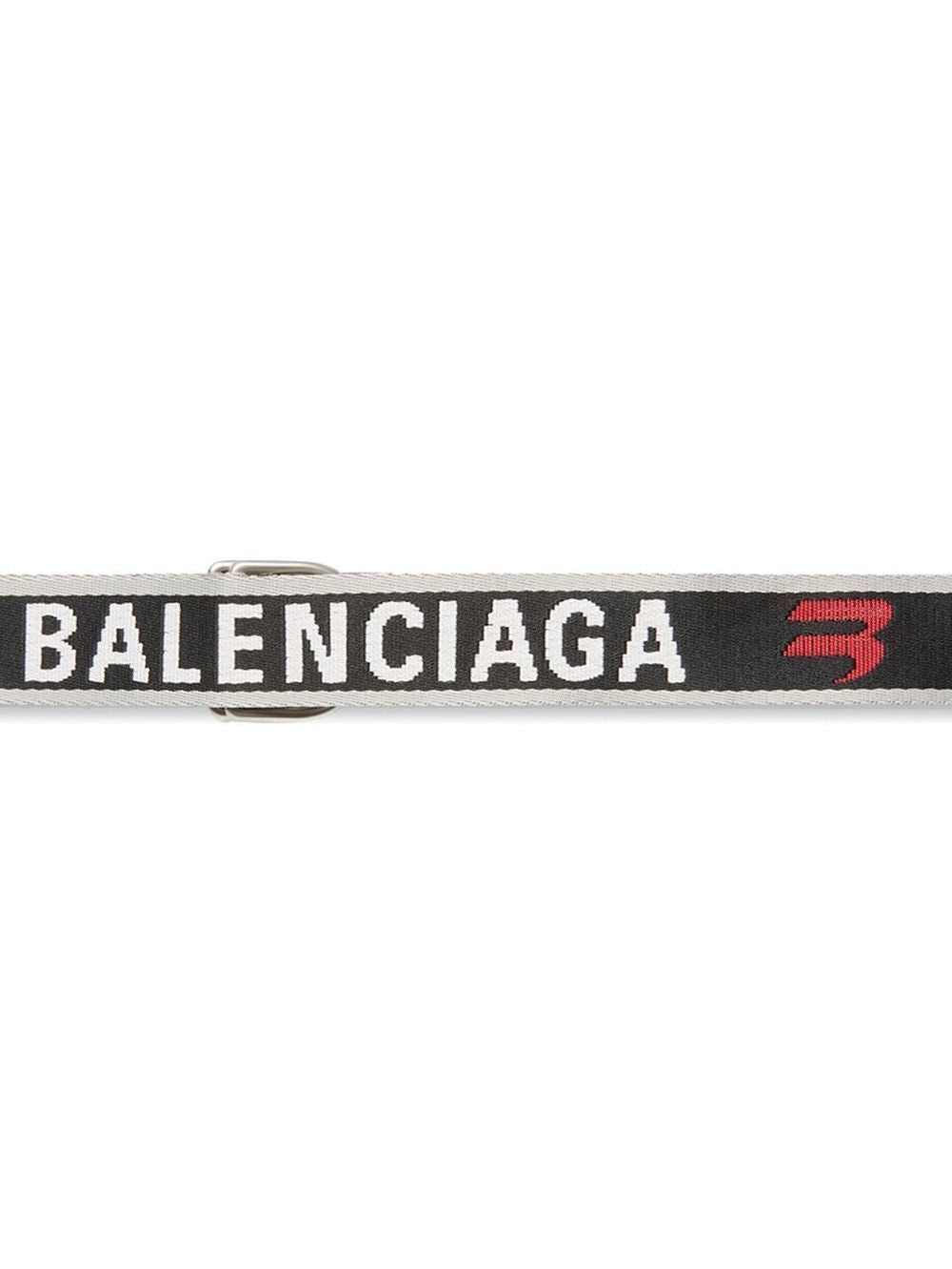 Balenciaga Men Logo Jacquard D Ring Belt BALENCIAGA
