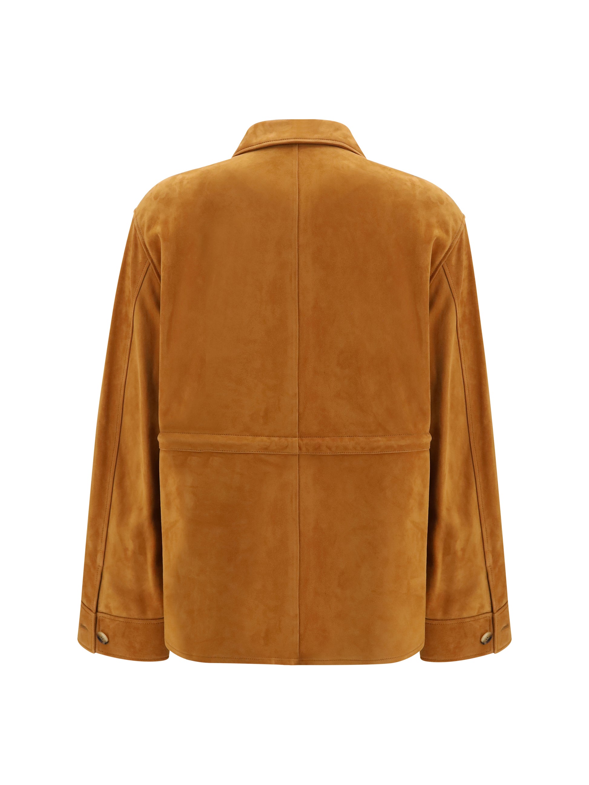 Loewe Women Suede Goat Leather Workwear Jacket LOEWE