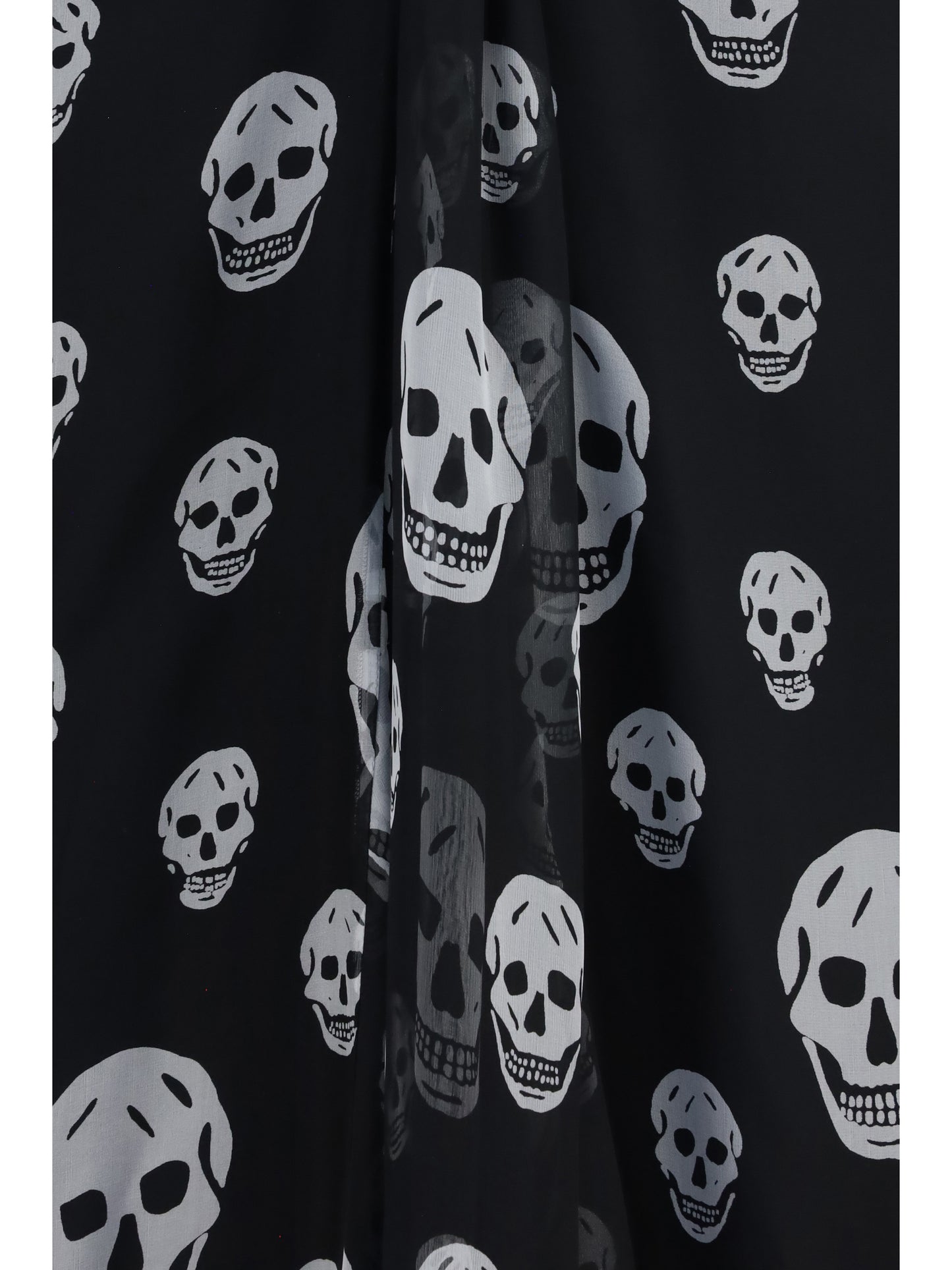 Alexander Mcqueen Women Draped Long Skull Skirt ALEXANDER MCQUEEN
