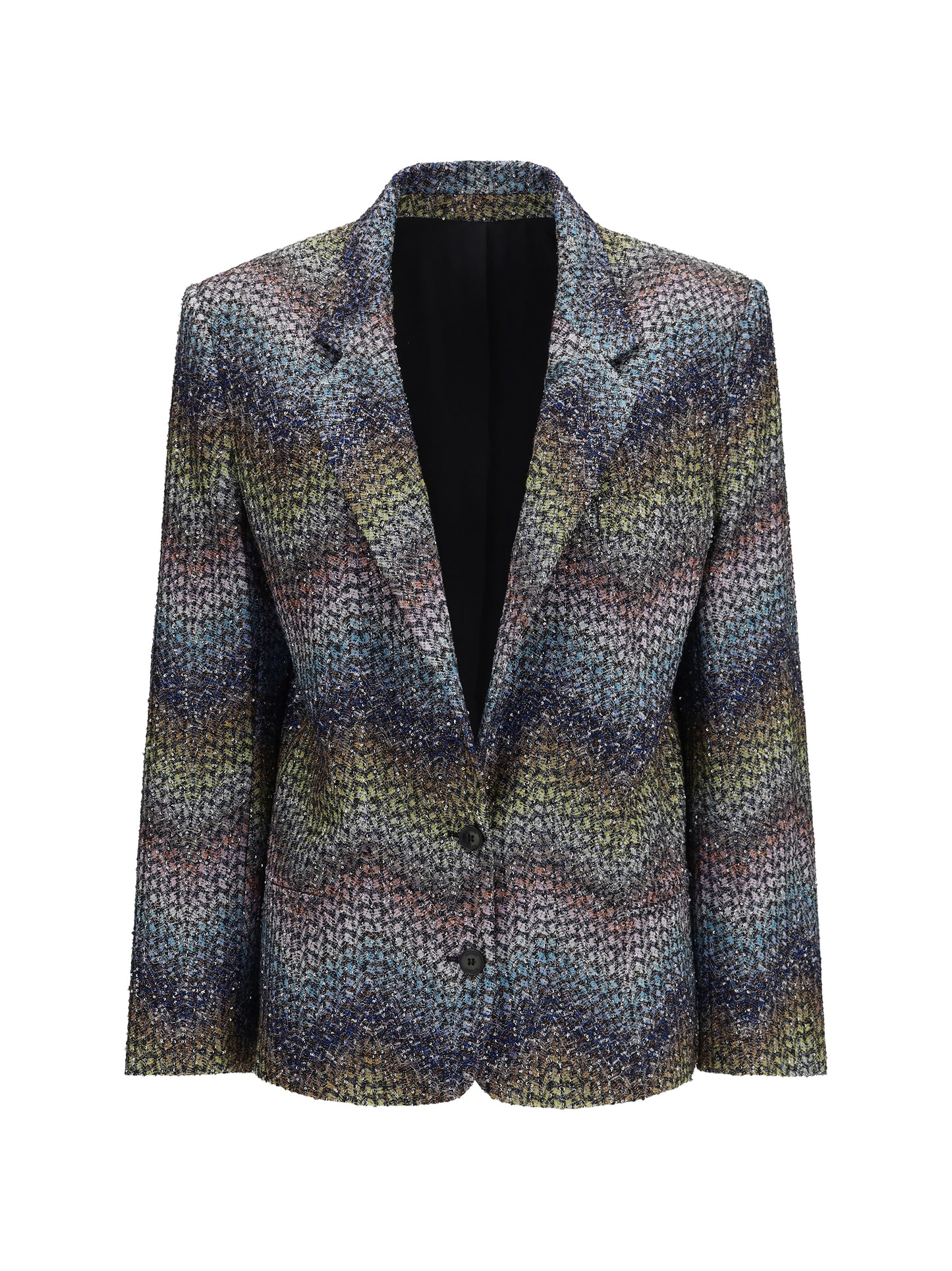 Missoni Women Single-Breasted Lamé Viscose Blazer MISSONI