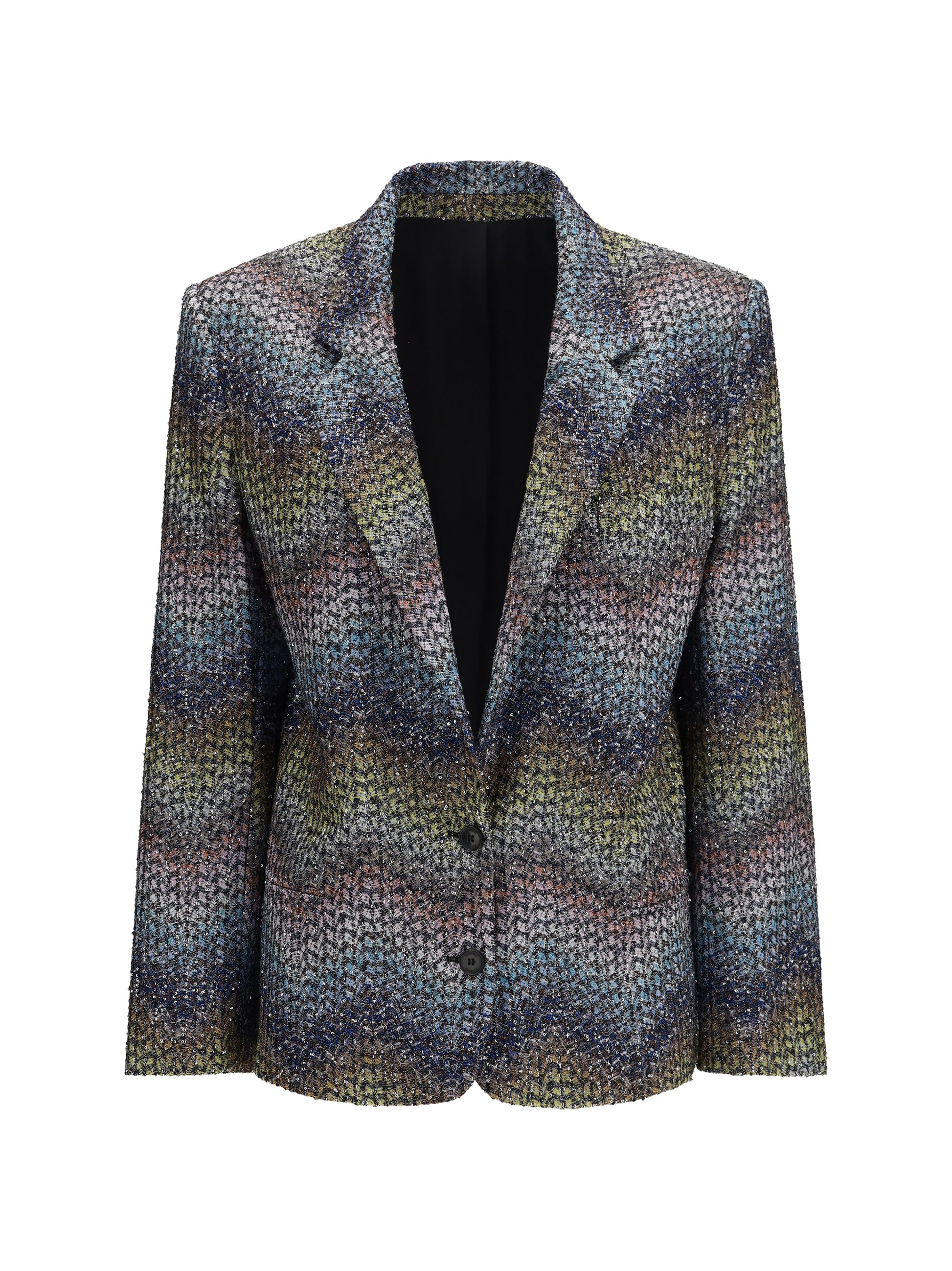 Missoni Women Single-Breasted Lamé Viscose Blazer MISSONI
