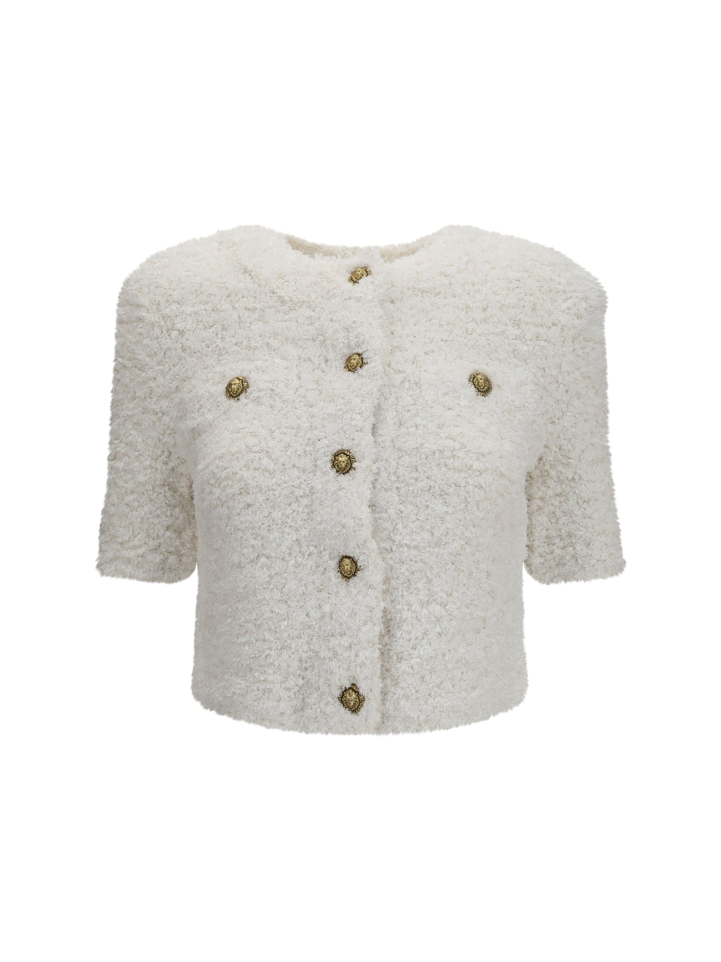 Balmain Women Tweed Plumetis Cardigan BALMAIN