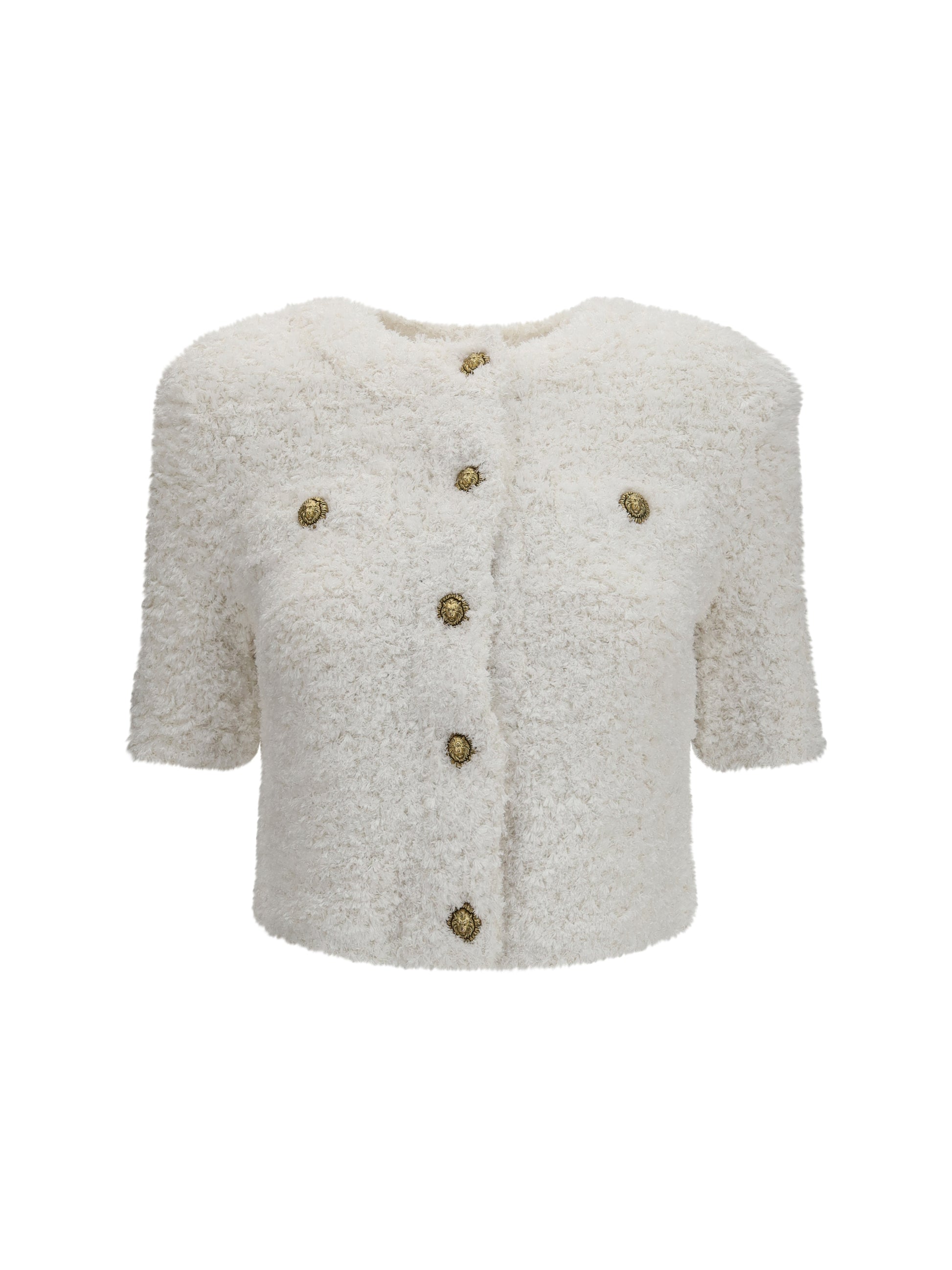 Balmain Women Tweed Plumetis Cardigan BALMAIN