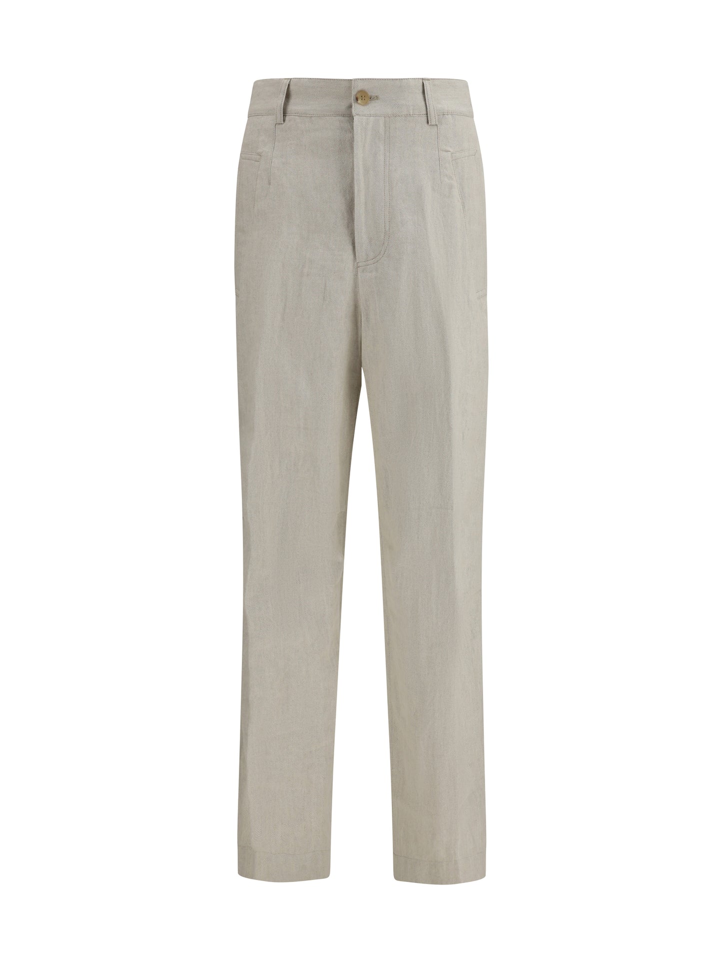 Dries Van Noten Men Linen And Cotton Blend Pants DRIES VAN NOTEN