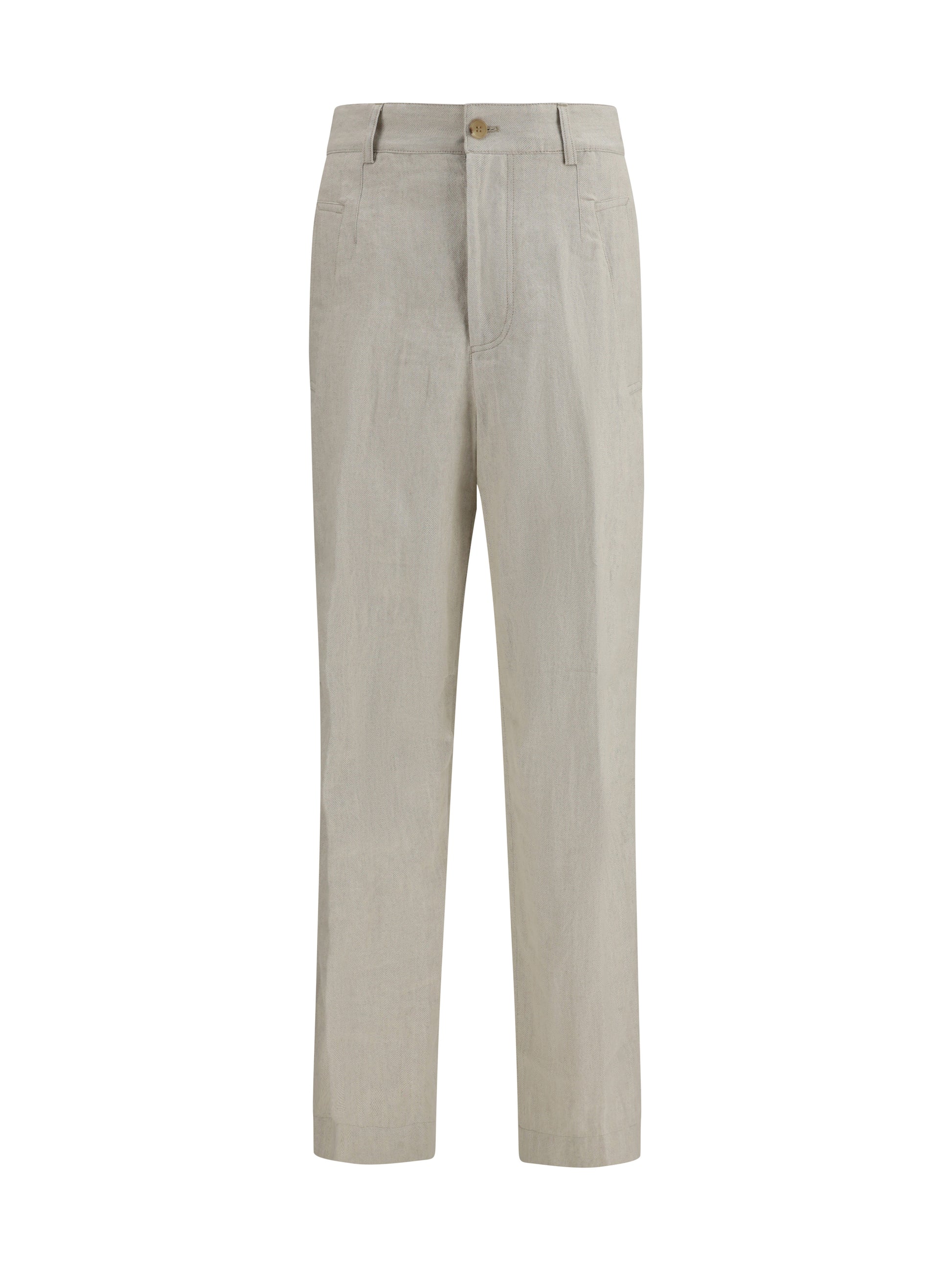 Dries Van Noten Men Linen And Cotton Blend Pants DRIES VAN NOTEN