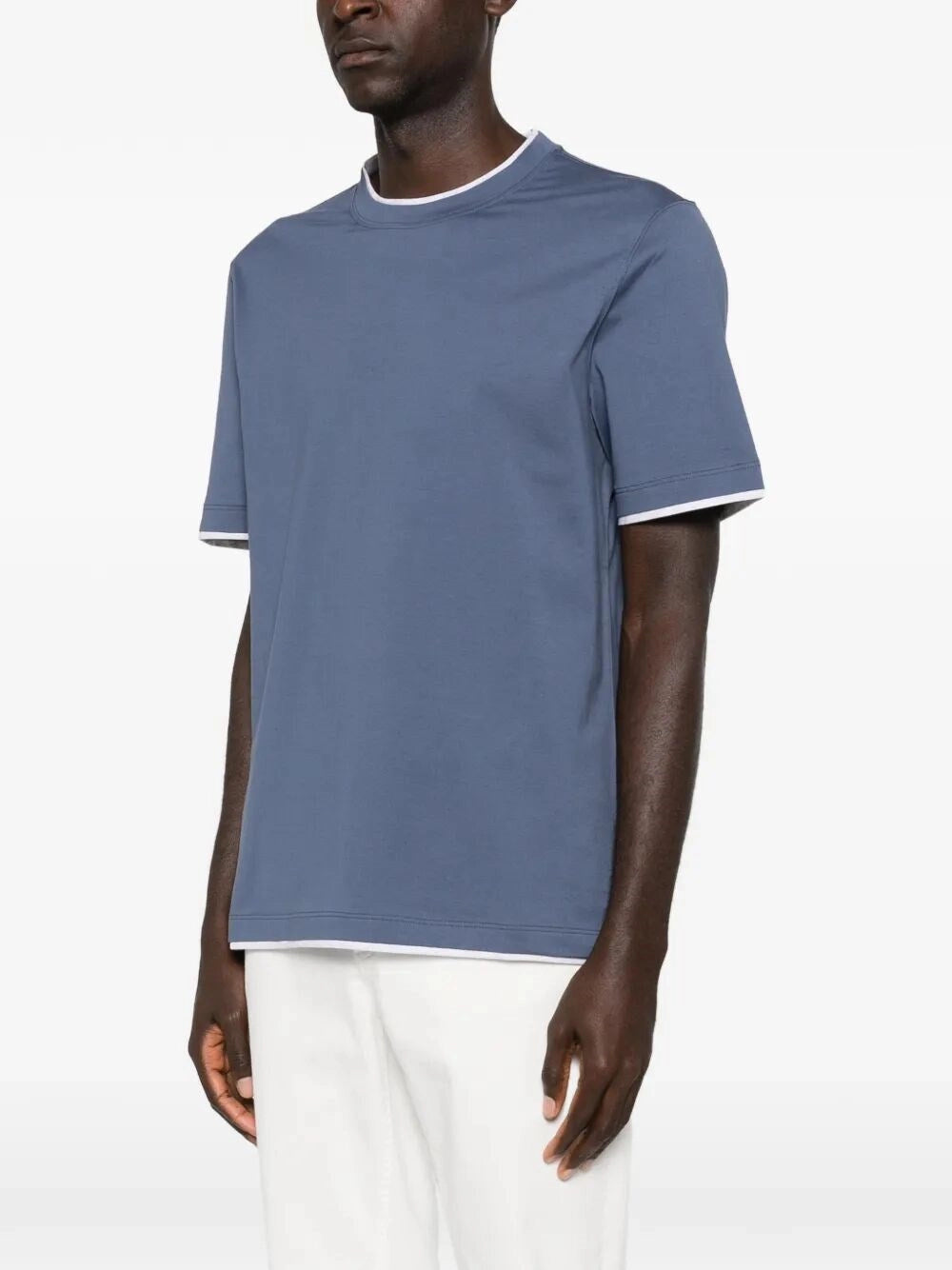 Brunello Cucinelli Men T-Shirt With Faux-Layering BRUNELLO CUCINELLI