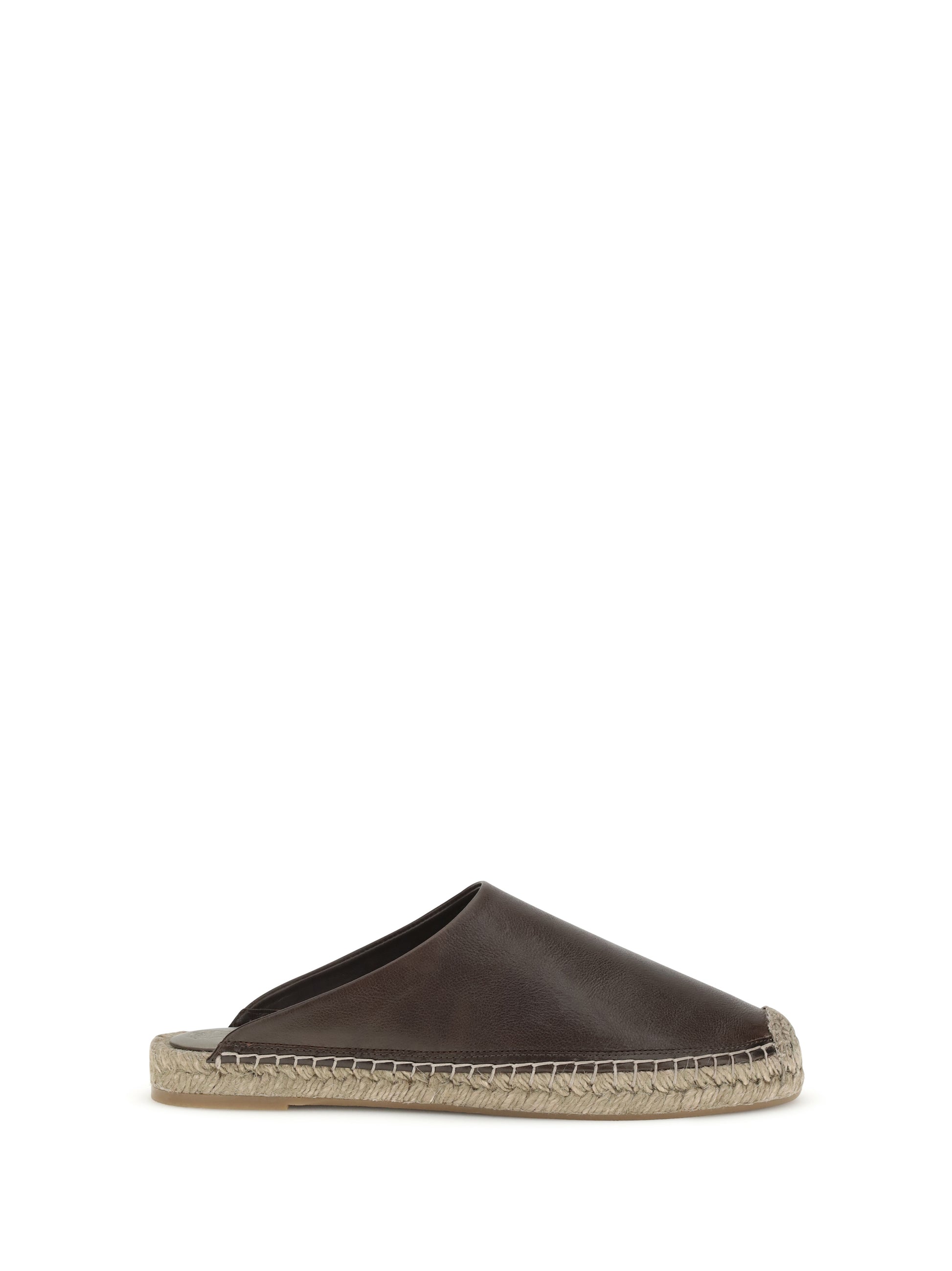 Brunello Cucinelli Women Leather Espadrilles Mules BRUNELLO CUCINELLI