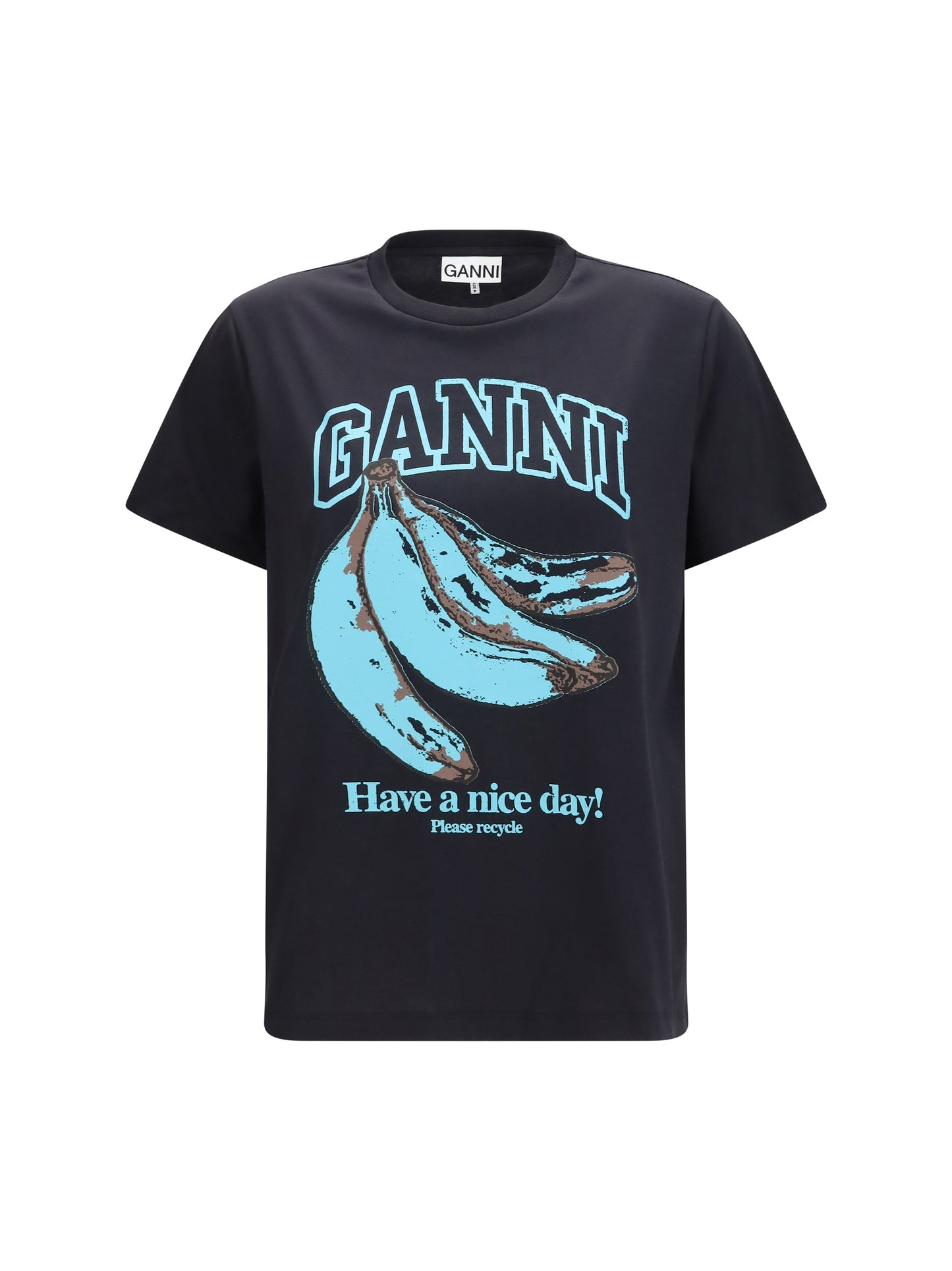 Ganni Women Banana Cotton T-Shirt GANNI