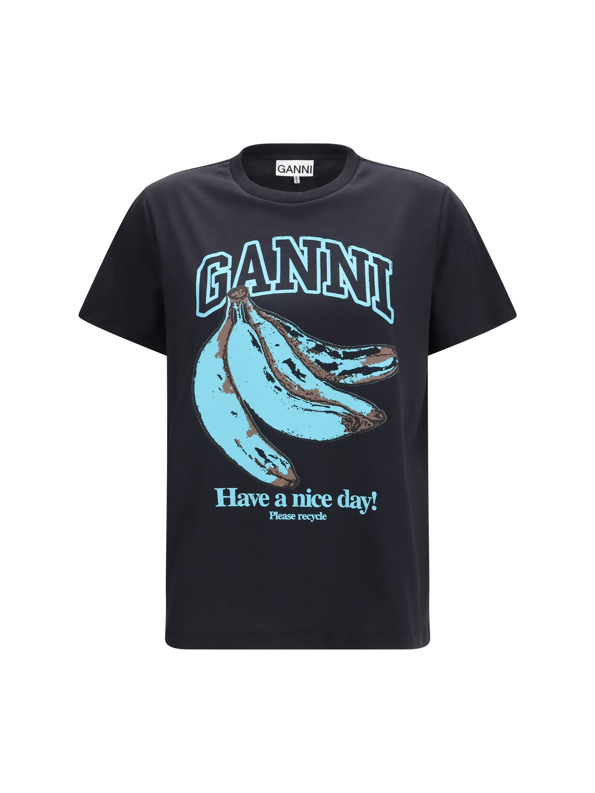 Ganni Women Banana Cotton T-Shirt GANNI