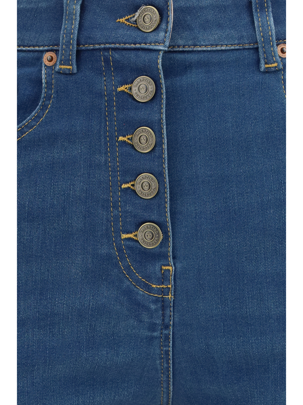 Valentino Women Fitted Jeans With Lace Details VALENTINO