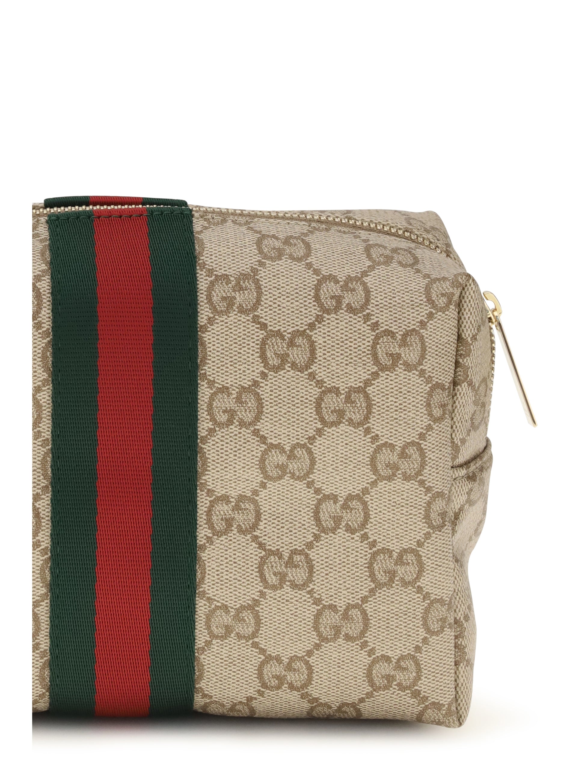 Gucci Women Medium Beauty Case With Web Stripe GUCCI
