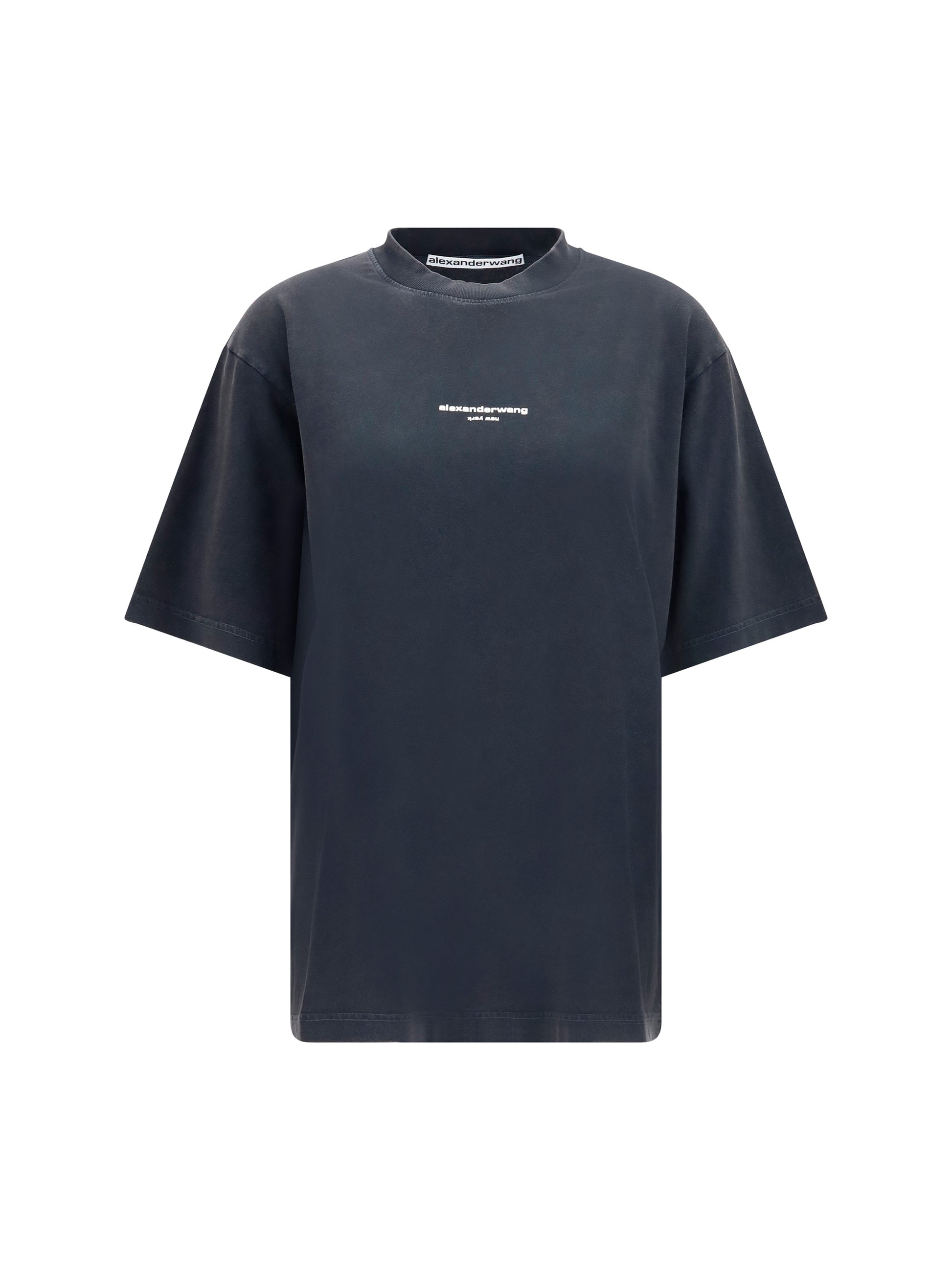 Alexander Wang Women Short-Sleeve T-Shirt With Central Logo Print ALEXANDER WANG