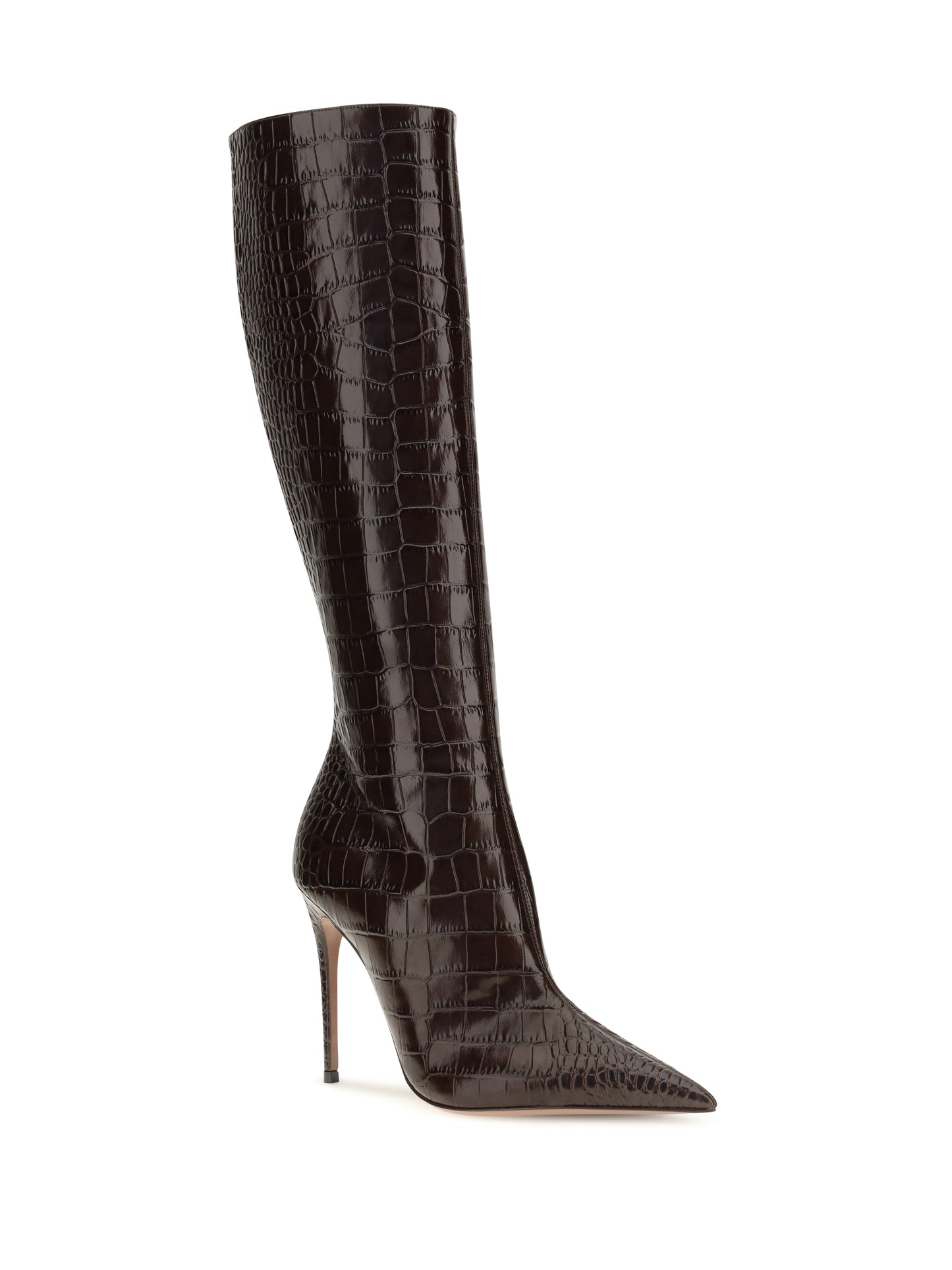 Paris Texas Women Vera Crocodile-Effect Tall Boots PARIS TEXAS