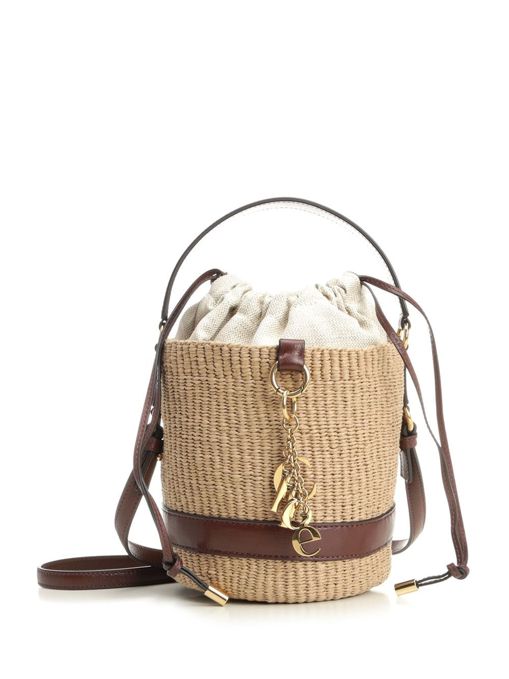 Chloe' Women Chloé Charms Basket Bag In Natural Fibres CHLOE