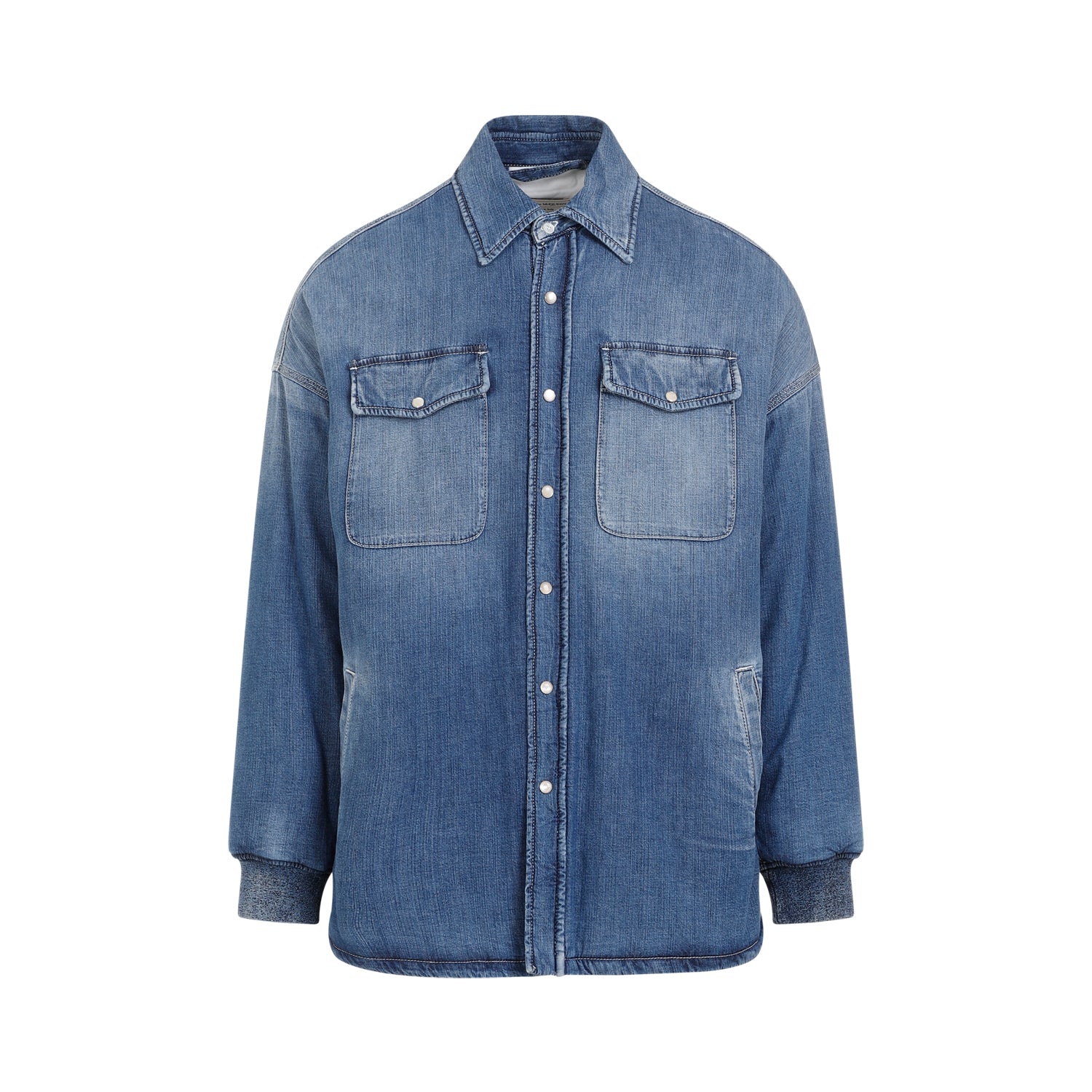 Alexander Mcqueen Quilted Denim Shirt Men ALEXANDER MCQUEEN