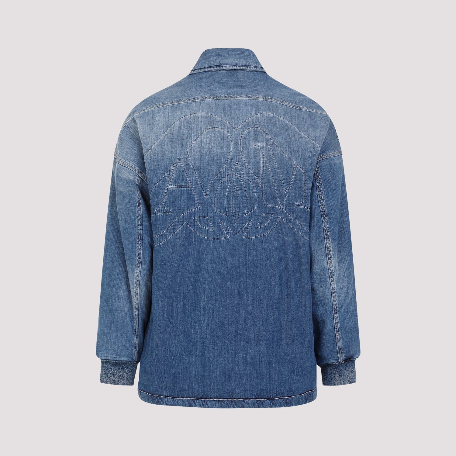 Alexander Mcqueen Quilted Denim Shirt Men ALEXANDER MCQUEEN