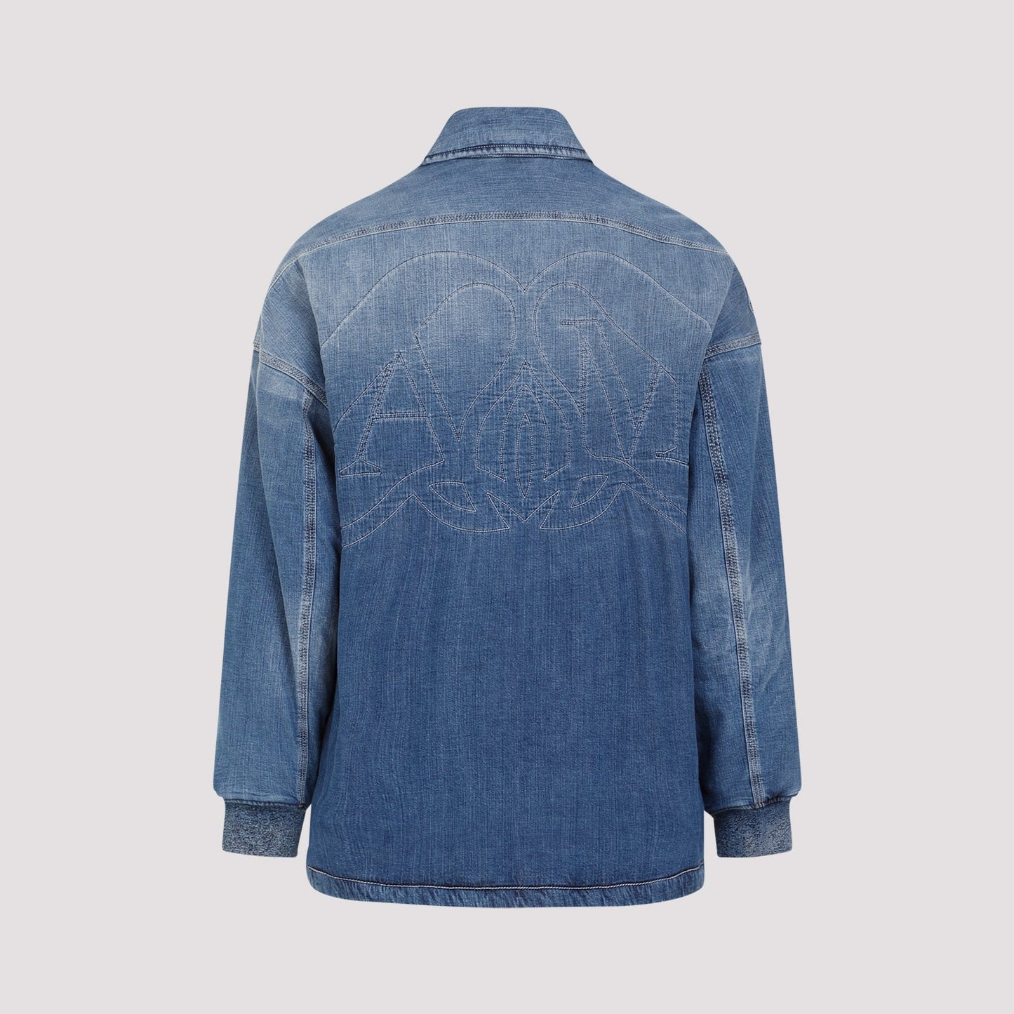Alexander Mcqueen Quilted Denim Shirt Men ALEXANDER MCQUEEN